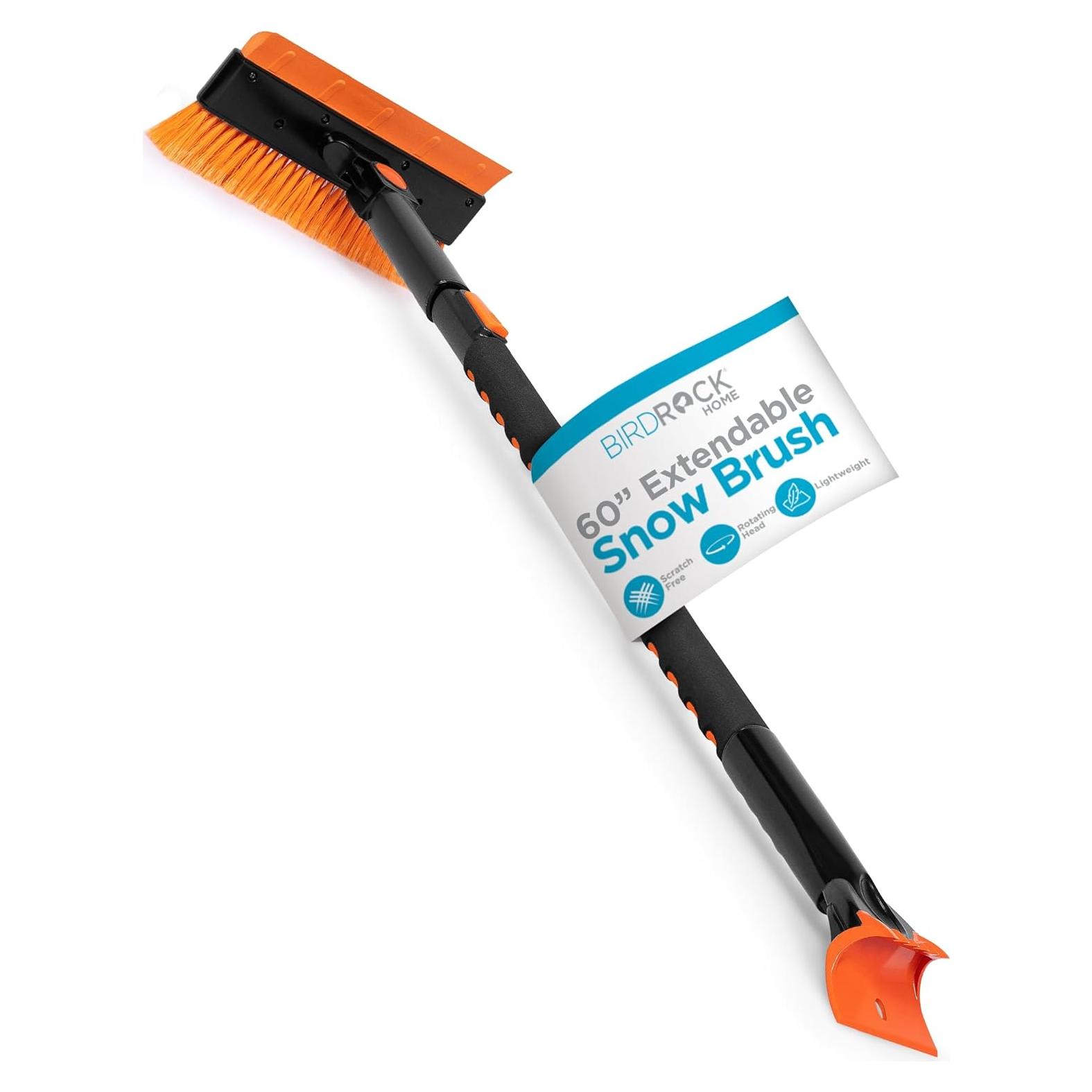 Cepillo de Nieve Extensible 60" BIRDROCK HOME con Raspador de Hielo