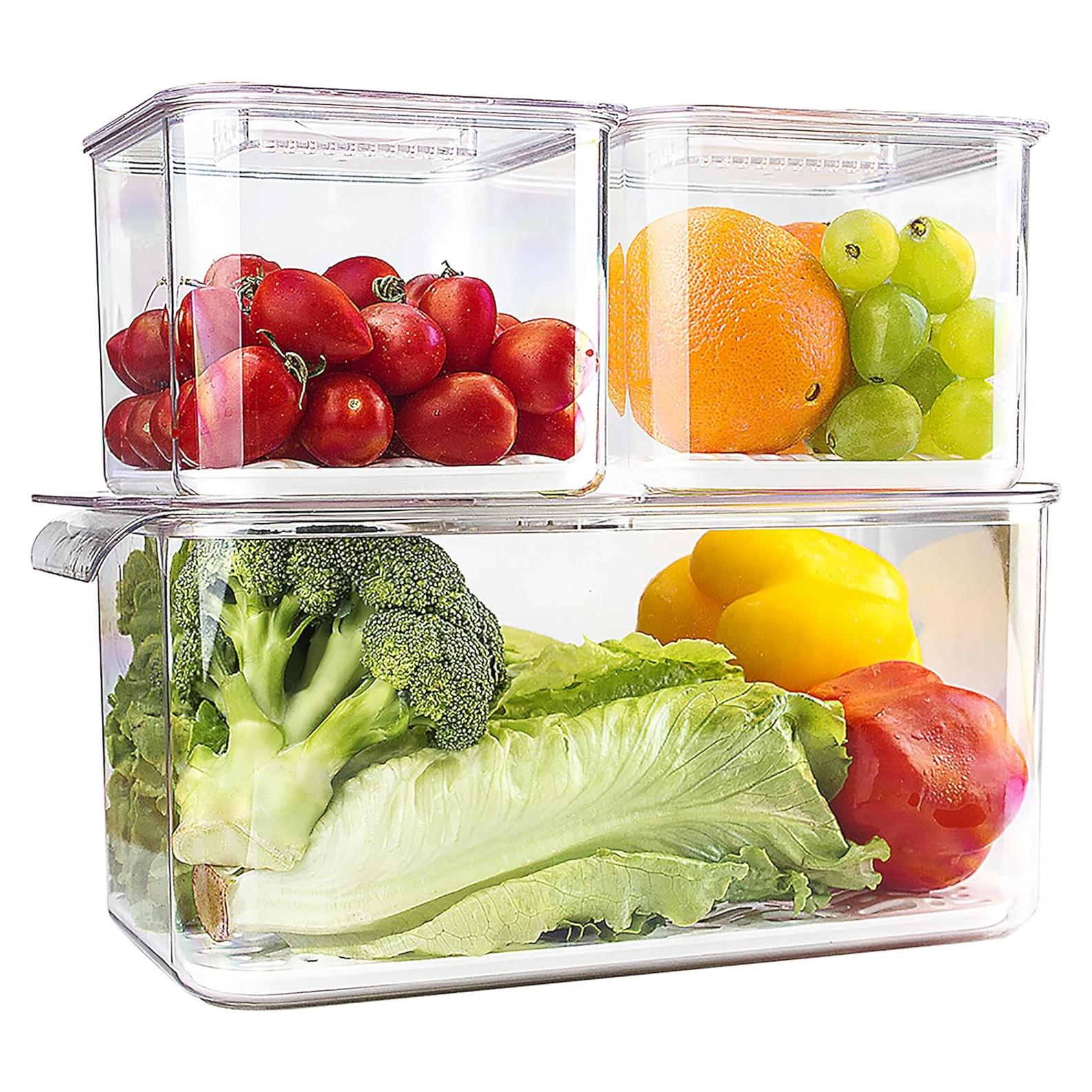 Contenedores de Almacenamiento de Frutas Elabo - 3 Piezas