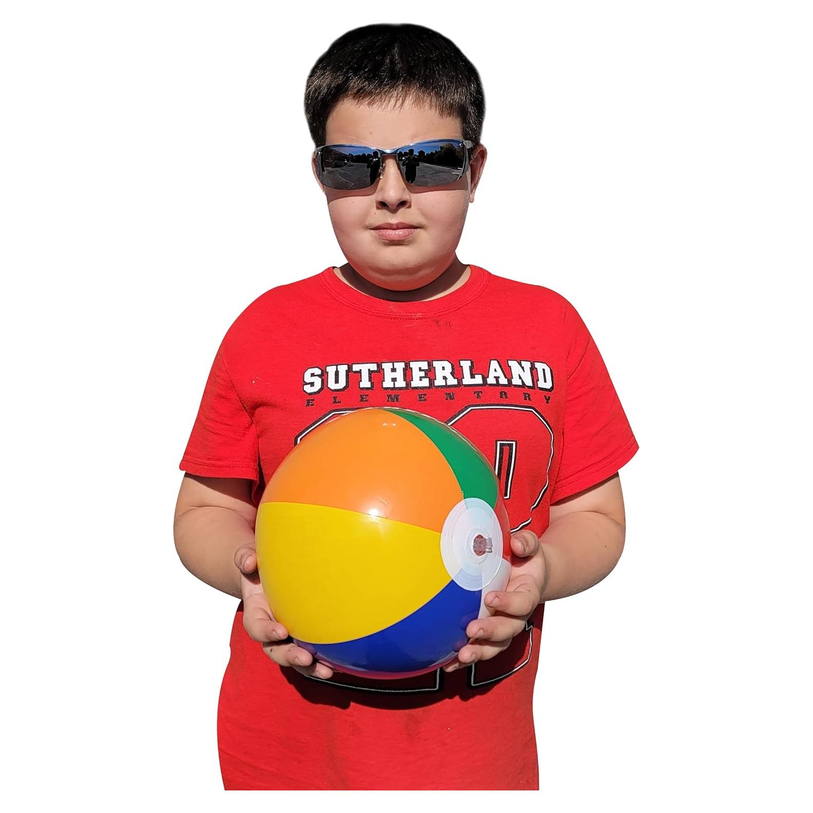 Pelotas de Playa Zugar Land Arcoíris 20 cm Suaves y Ligeras