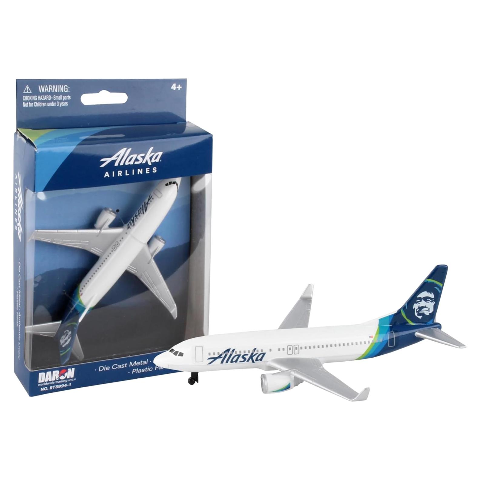 Avión de Juguete Daron Alaska Airlines - Metal Fundido 15.24 cm