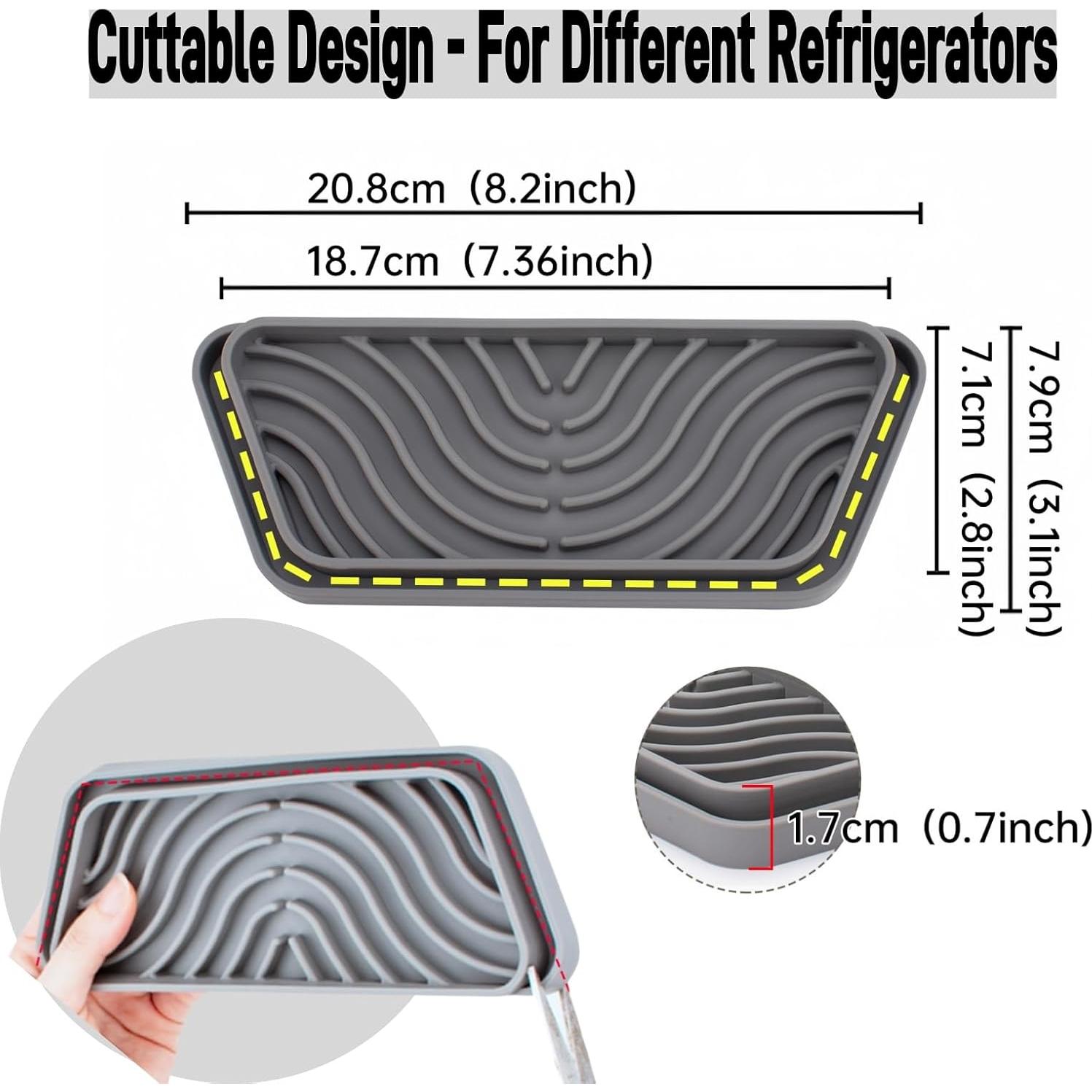 Bandeja de Goteo para Refrigerador LOLOLE 2 Piezas Gris