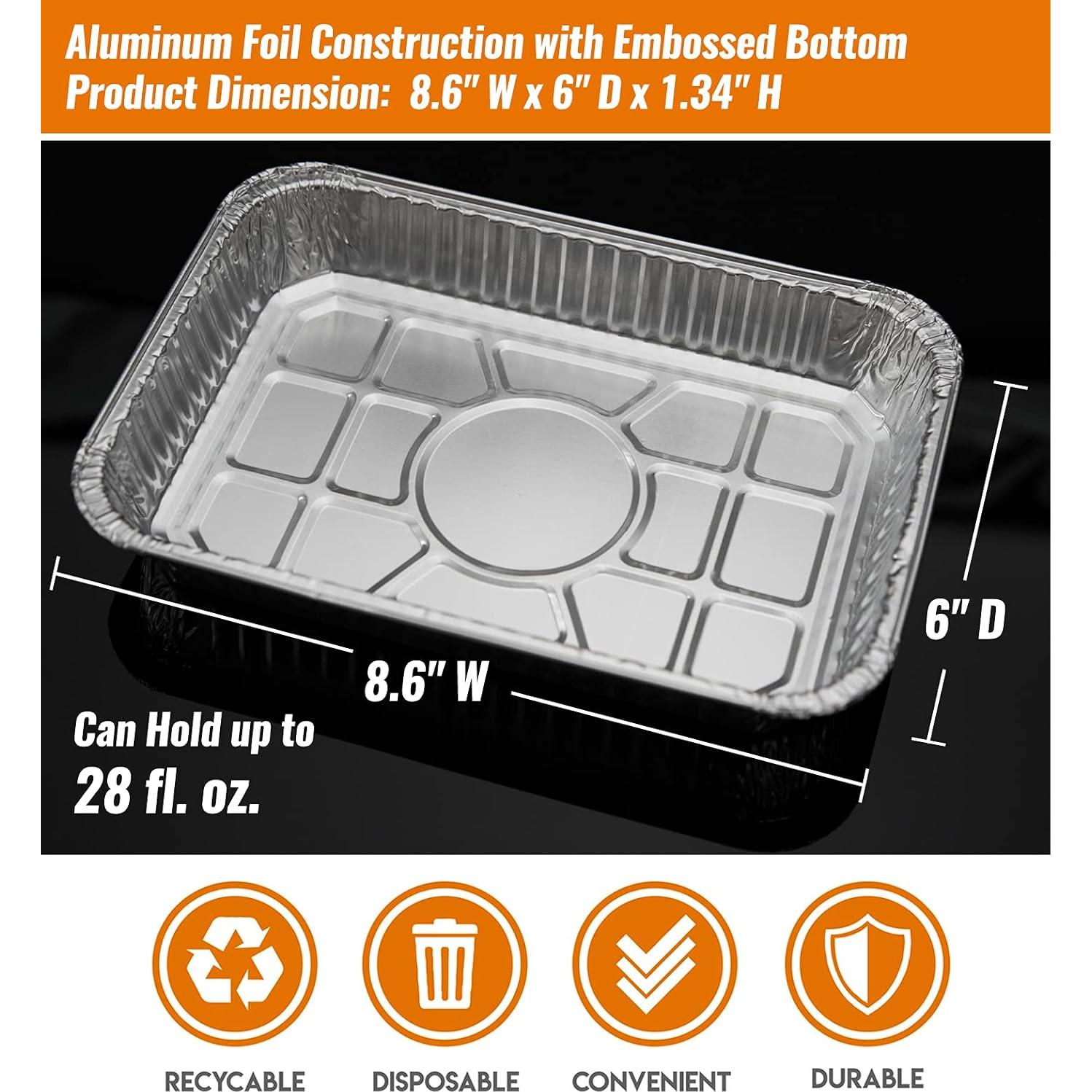 Bandejas de Goteo NUPICK 30 Pack para Parrillas Weber 21.6x15.2 cm