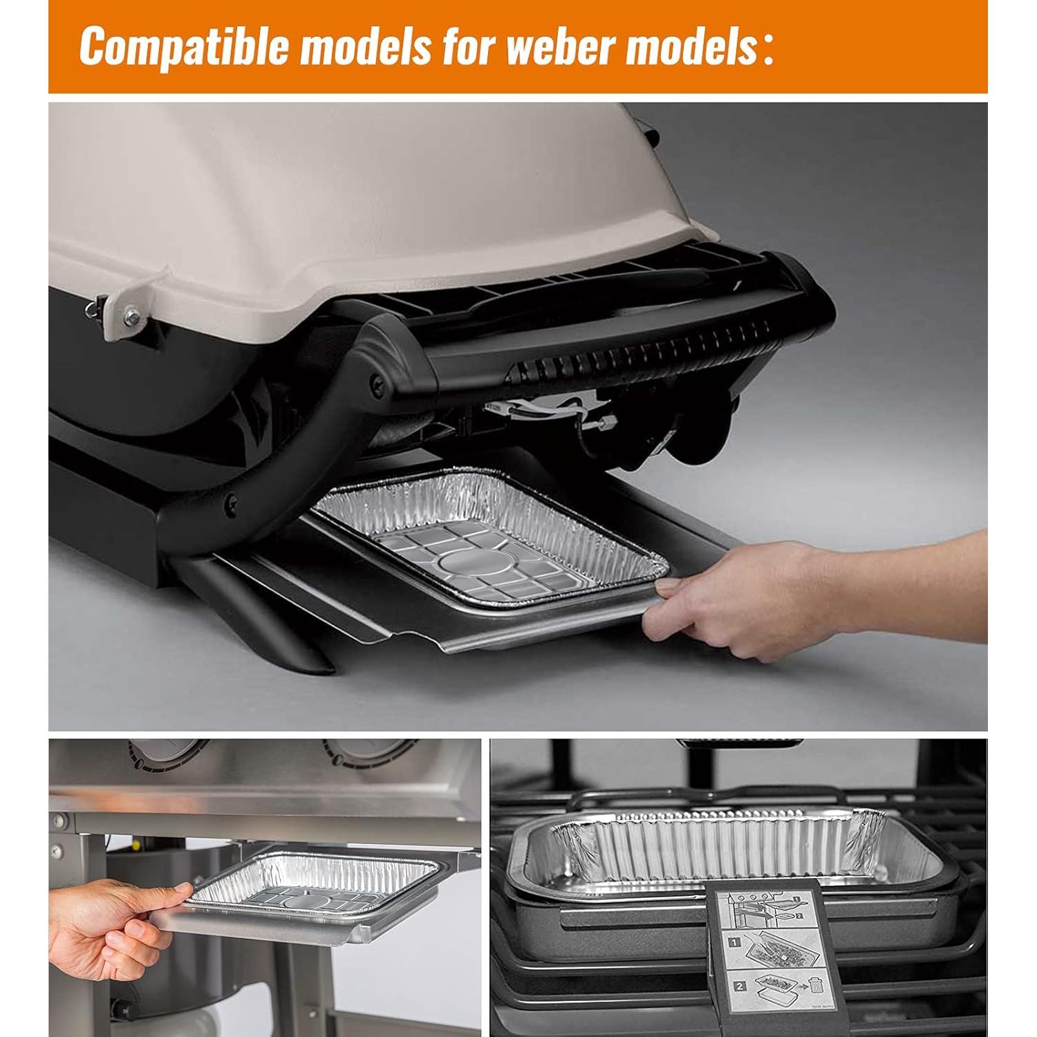 Bandejas de Goteo NUPICK 30 Pack para Parrillas Weber 21.6x15.2 cm