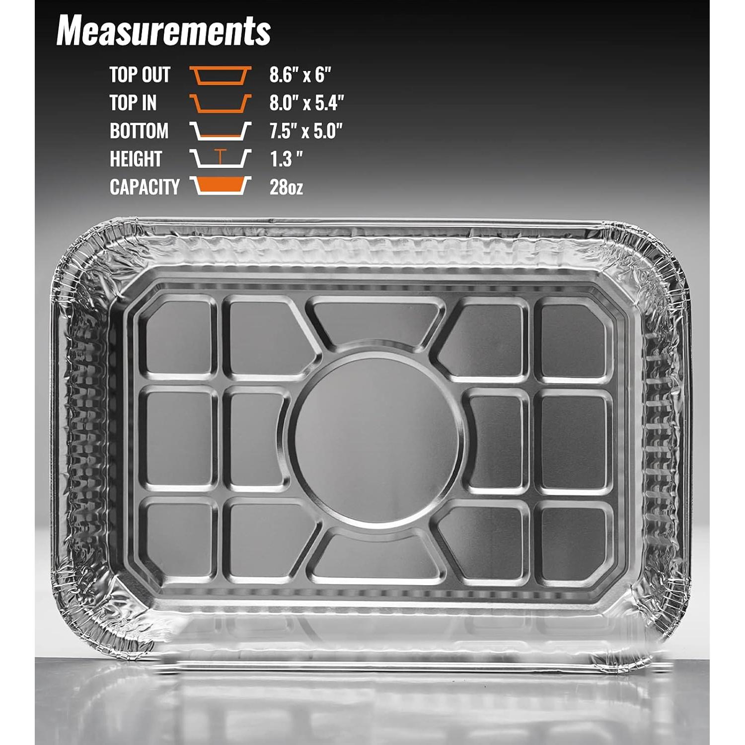 Bandejas de Goteo NUPICK 30 Pack para Parrillas Weber 21.6x15.2 cm