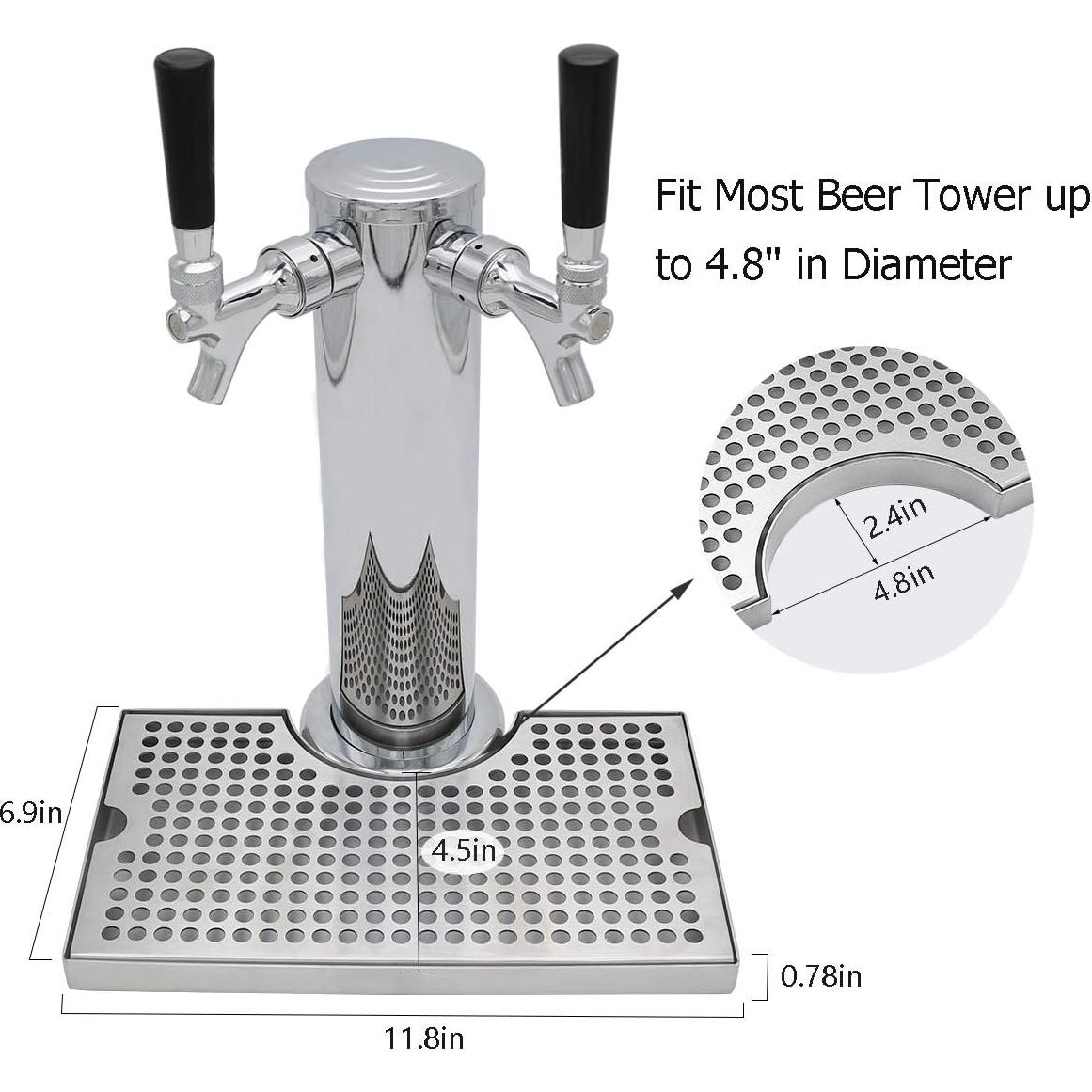 Bandeja de Goteo de Cerveza Barworks Acero Inoxidable 30x24 cm