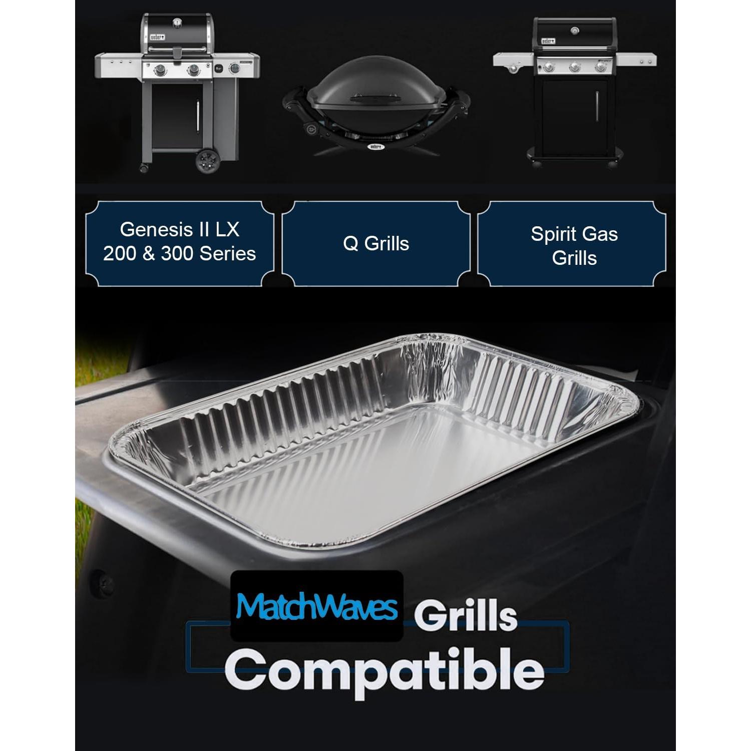 Bandejas de Goteo Desechables Matchwaves para Grill Weber 20 Pcs