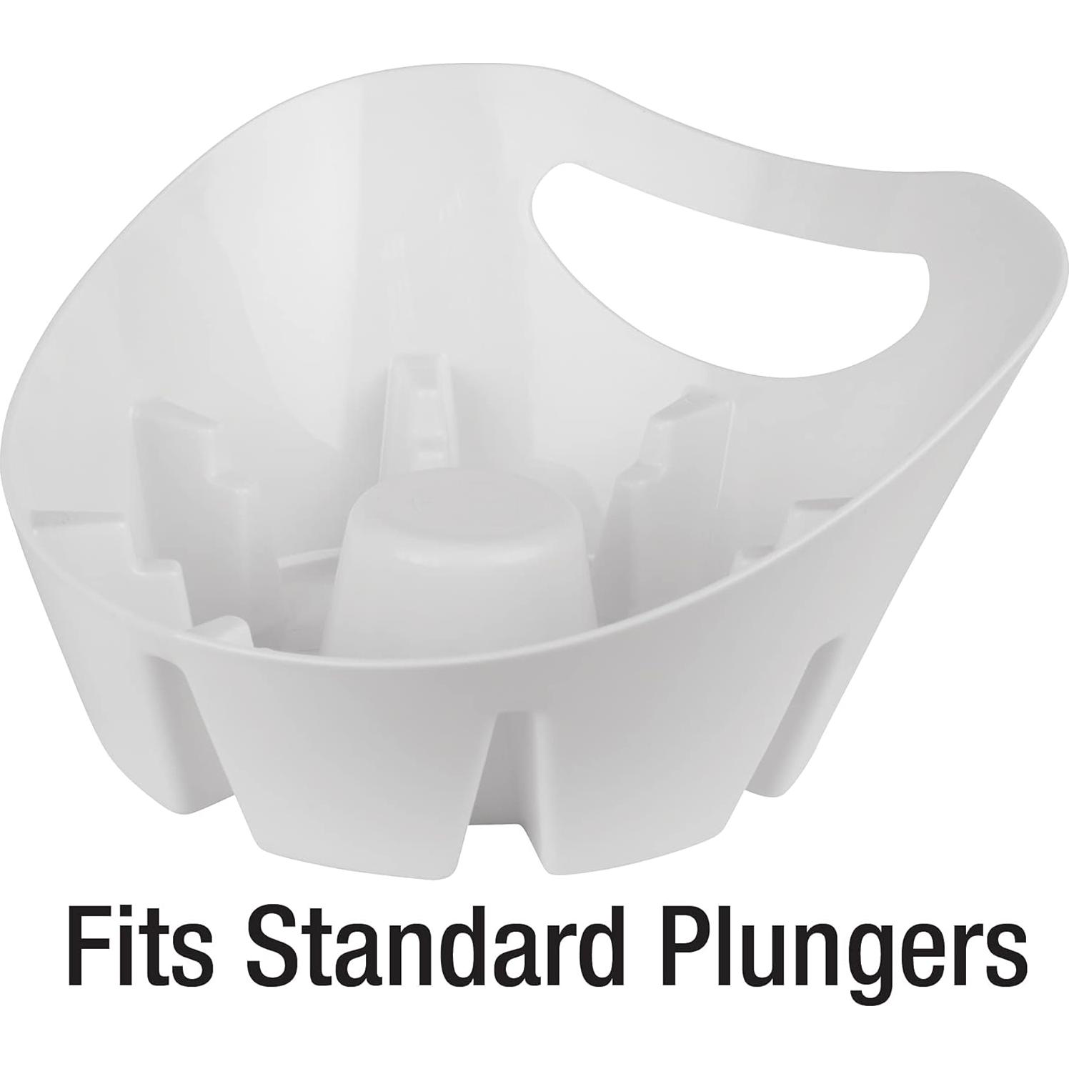 Soporte Universal para Desatascadores Plumb Craft con Bandeja Goteo Blanca