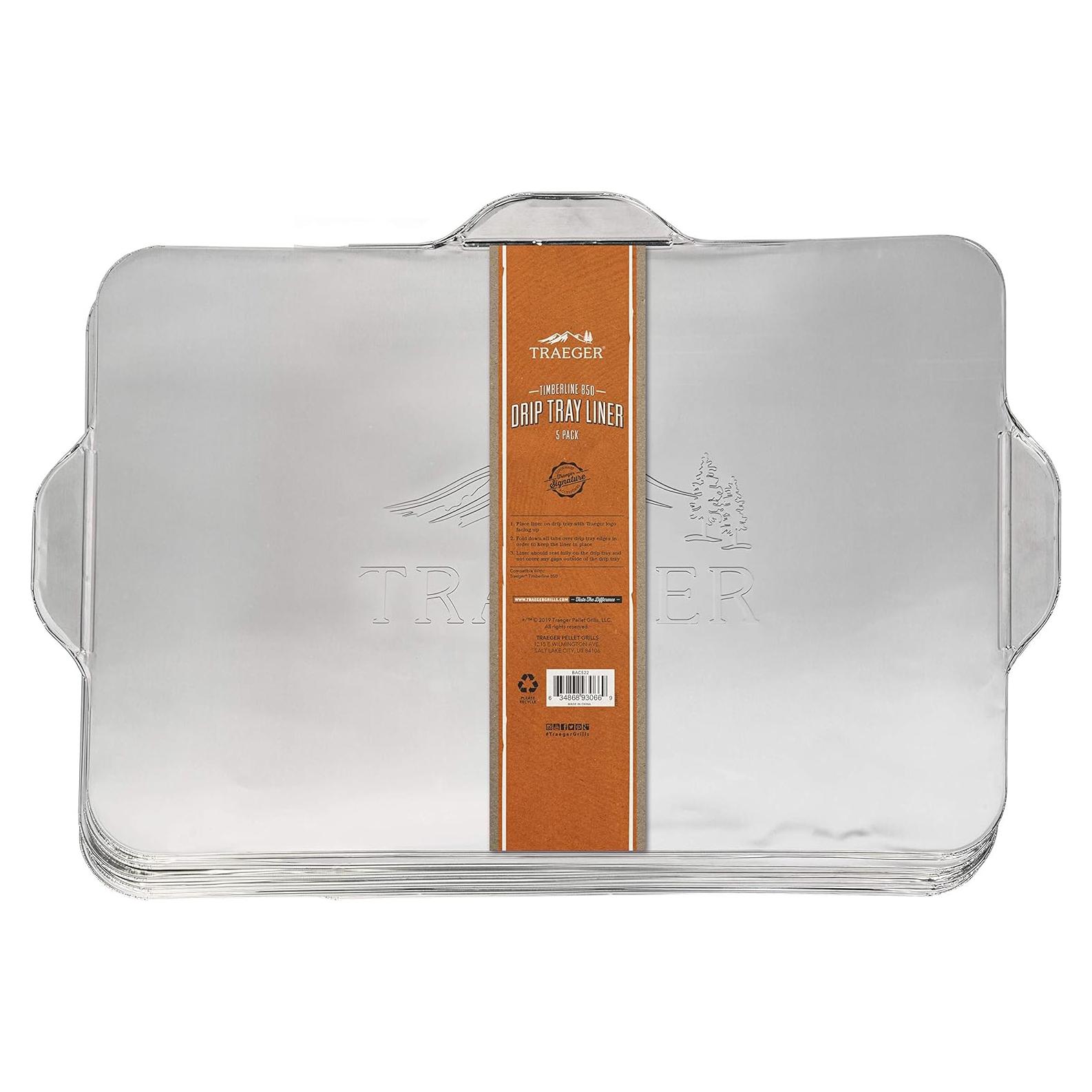 Forros de Bandeja de Goteo Traeger BAC522 para Parrilla Timberline 850 - Paquete de 5