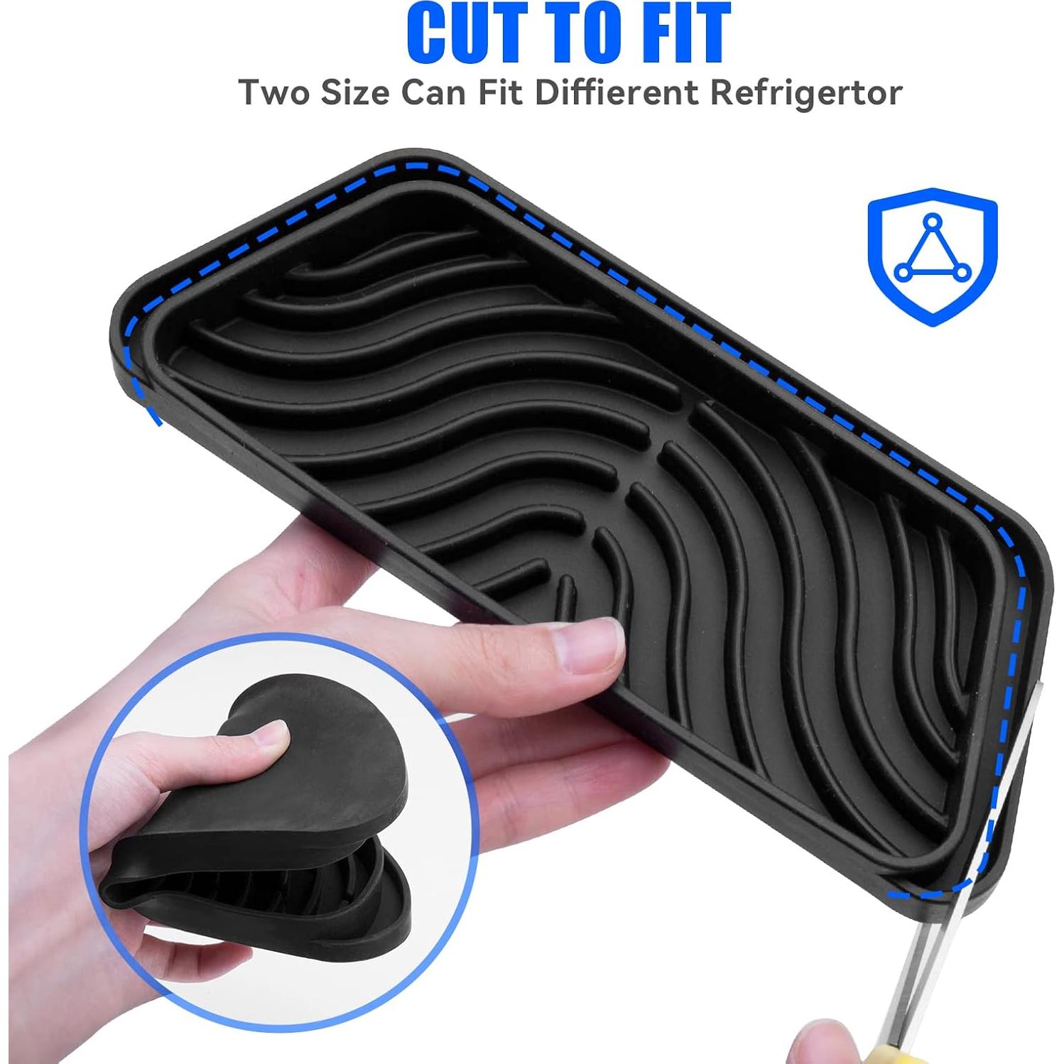 Bandeja de Goteo para Refrigerador Maerolre 2PCS Silicona Negra