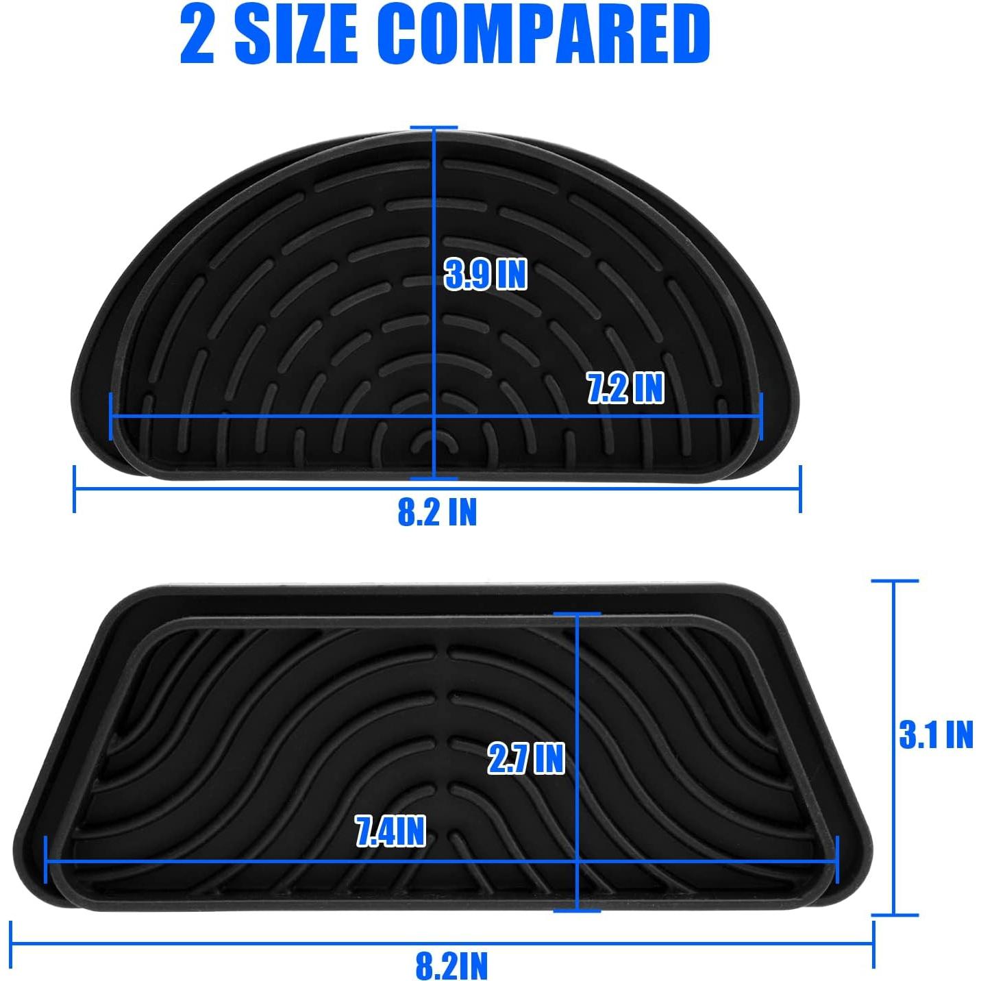 Bandeja de Goteo para Refrigerador Maerolre 2PCS Silicona Negra