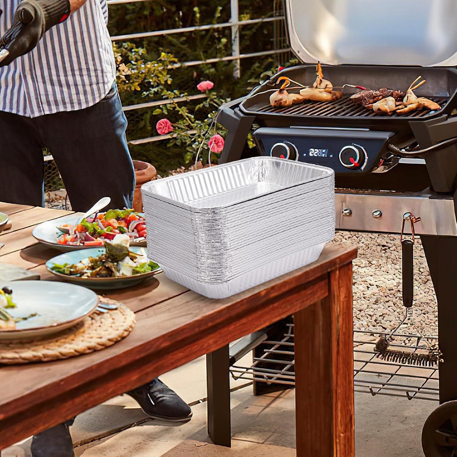 Paquete de 30 bandejas desechables Sageme para parrillas Weber