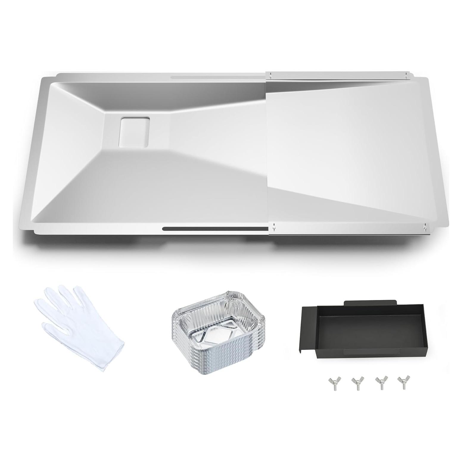 Trampa de Grasa Ajustable ZCLYUYA para Parrilla de Gas 3/4/5 Quemadores