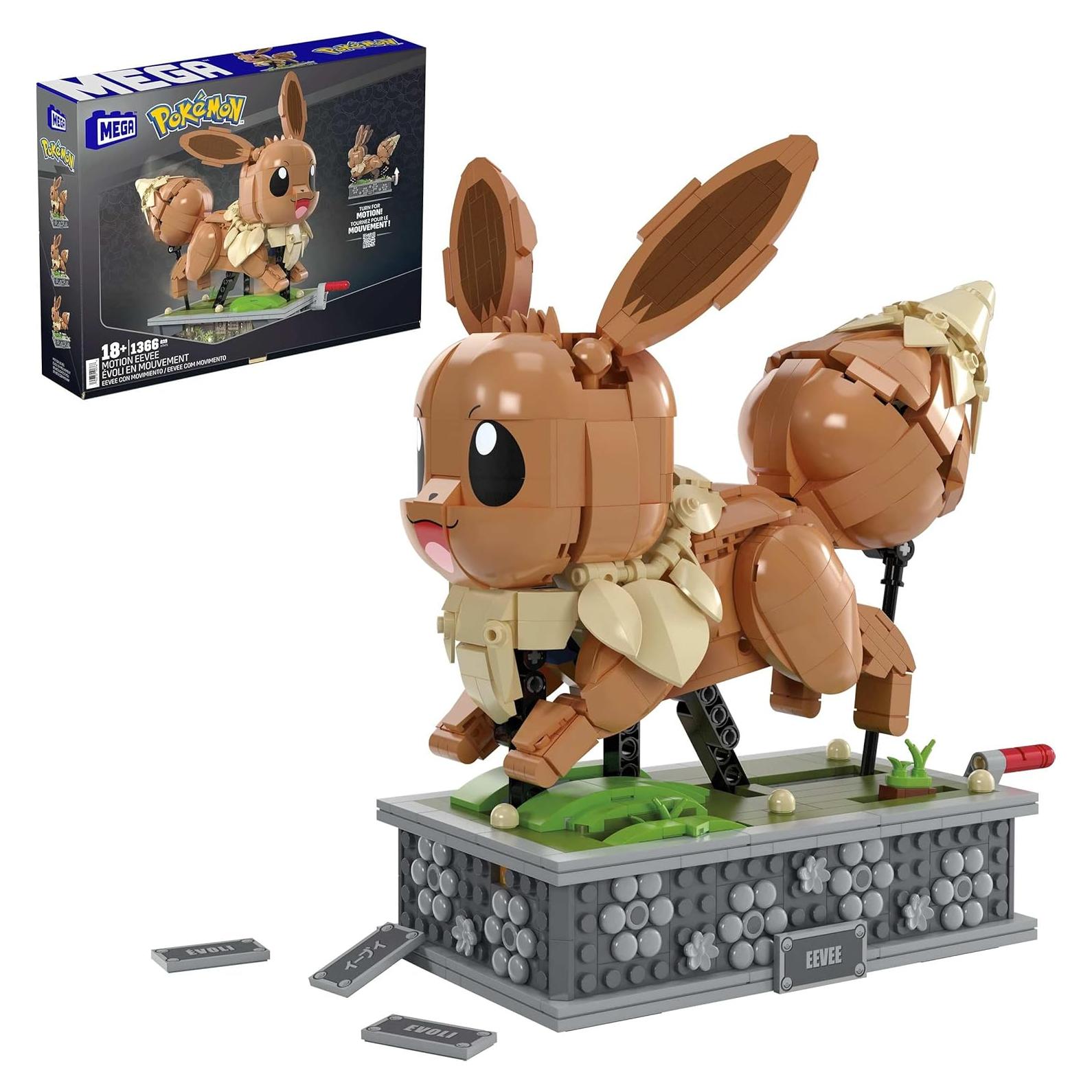 Figura de Acción MEGA Pokémon Eevee 1366 Piezas con Movimiento