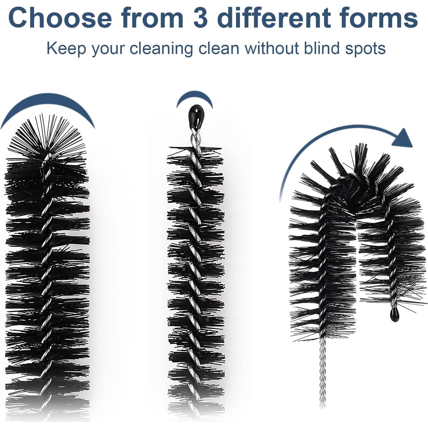 Conjunto de 12 cepillos limpiadores Ixiaoyoo 21 cm reutilizables