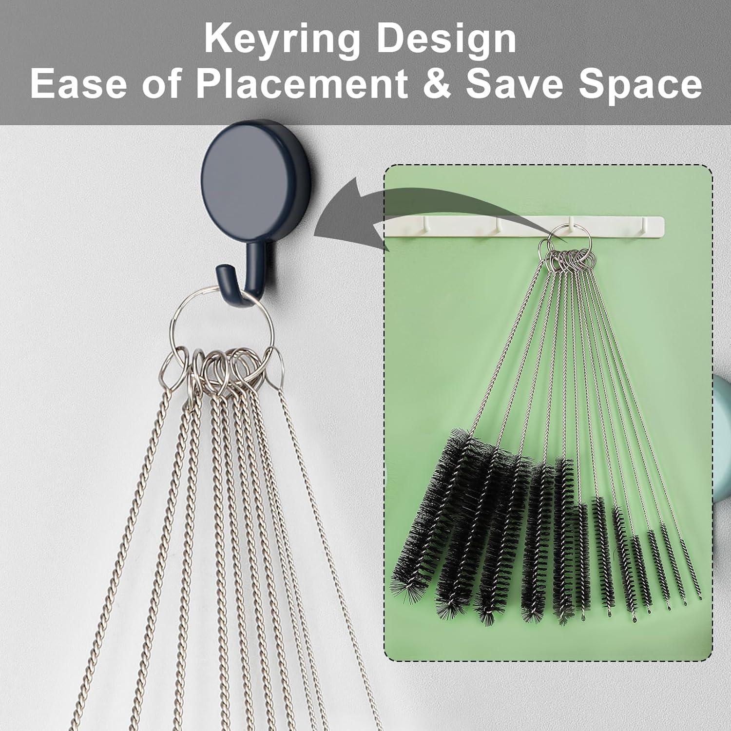 Conjunto de 12 cepillos limpiadores Ixiaoyoo 21 cm reutilizables