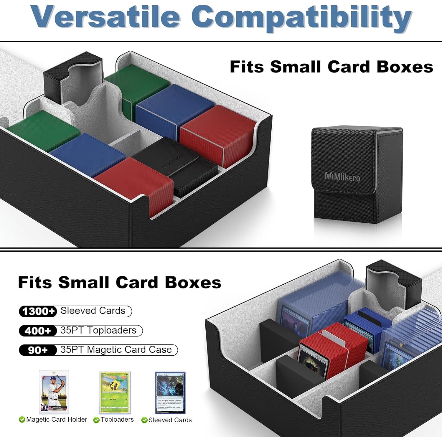Caja de Barajas Mlikero para 1800 Cartas con Cierre Magnético