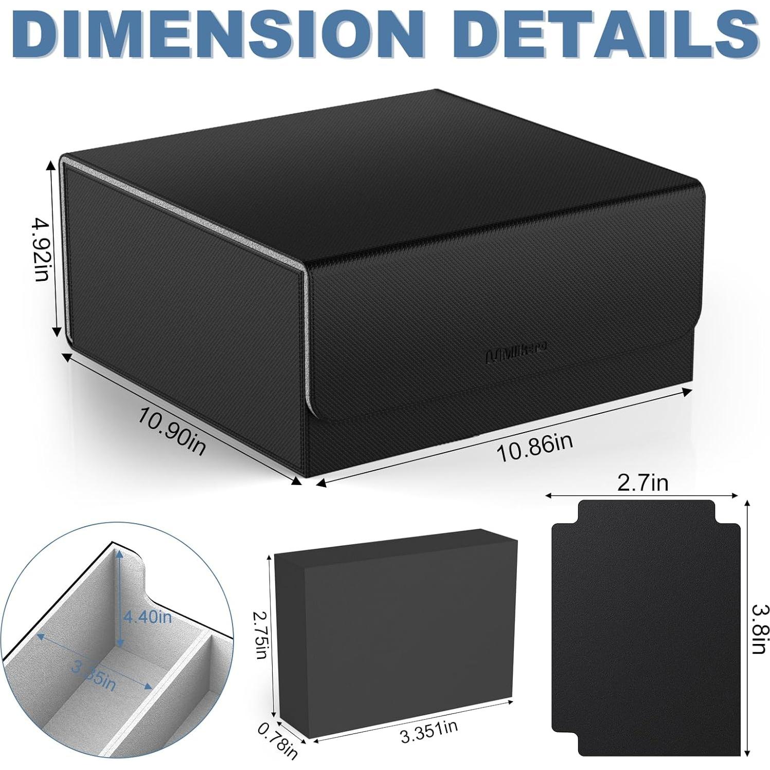 Caja de Barajas Mlikero para 1800 Cartas con Cierre Magnético
