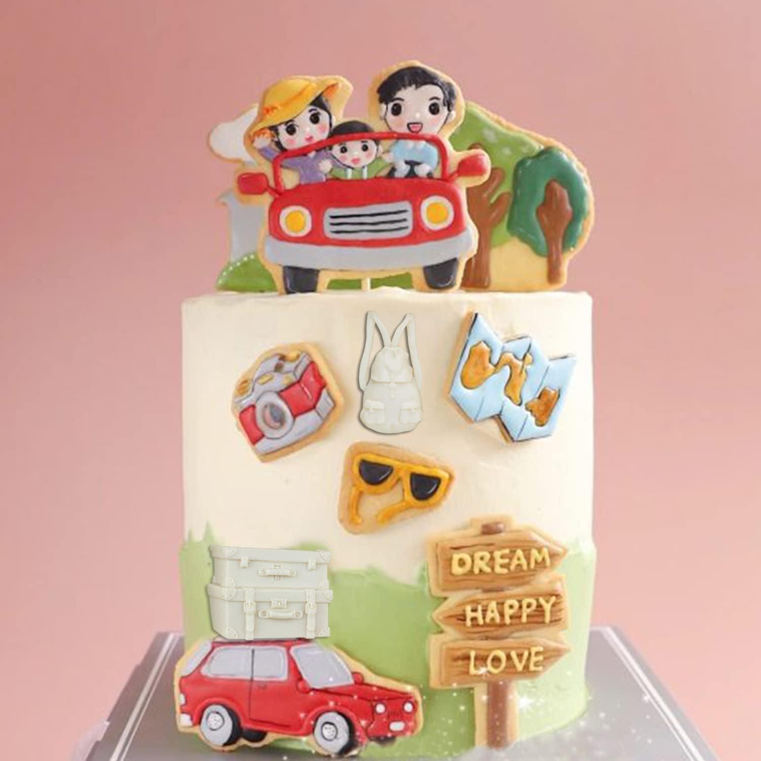 Molde de Silicona para Pasteles Mujiang Set de 3 Equipaje