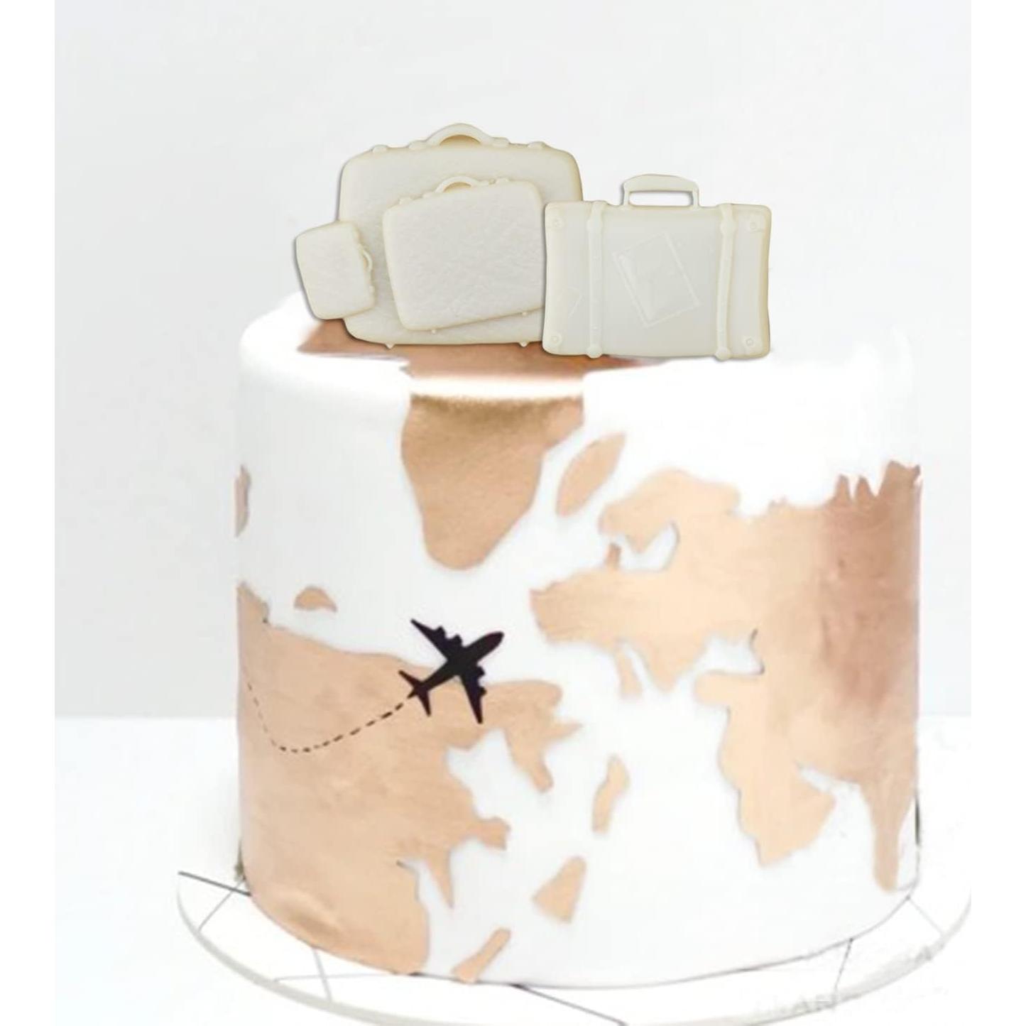 Molde de Silicona para Pasteles Mujiang Set de 3 Equipaje