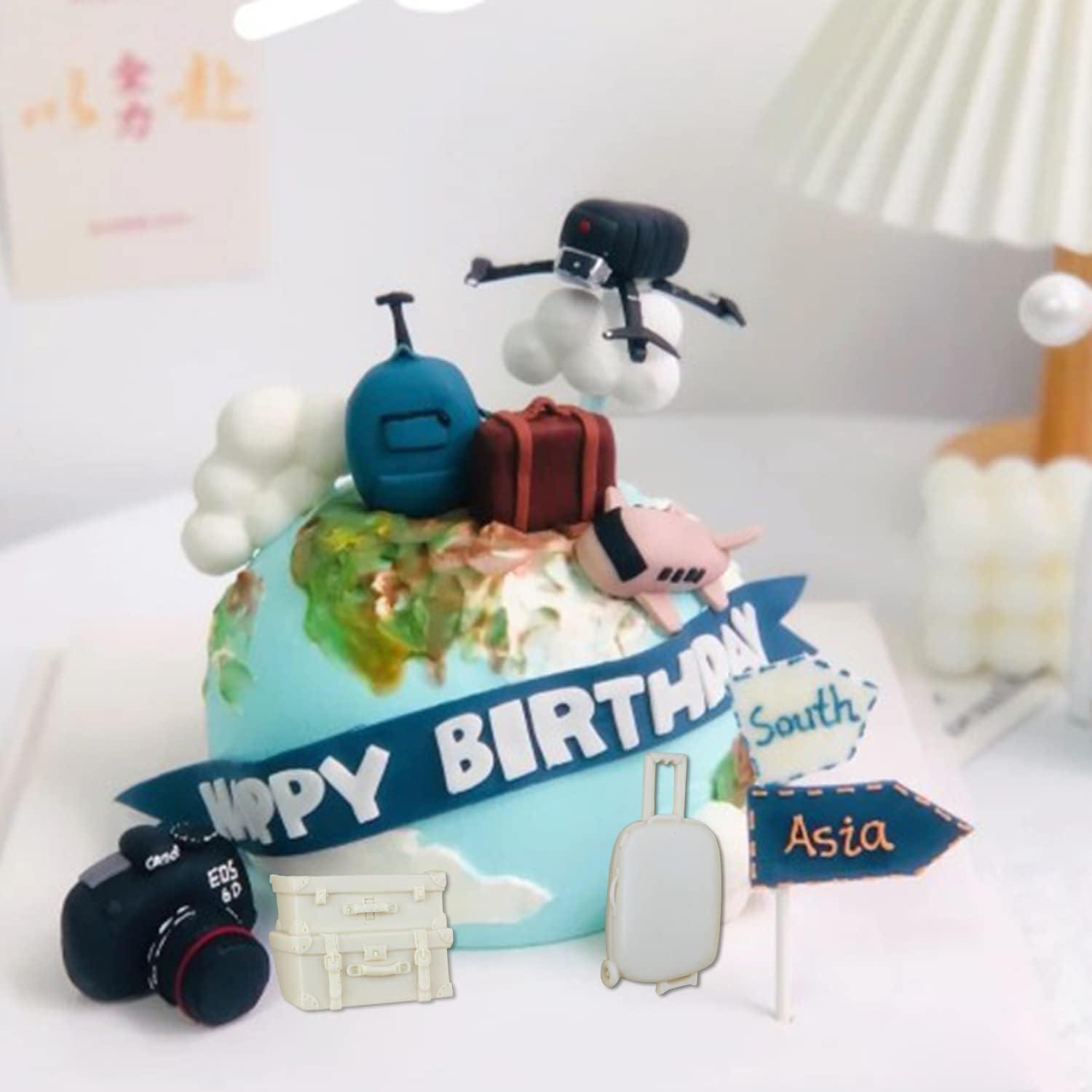 Molde de Silicona para Pasteles Mujiang Set de 3 Equipaje