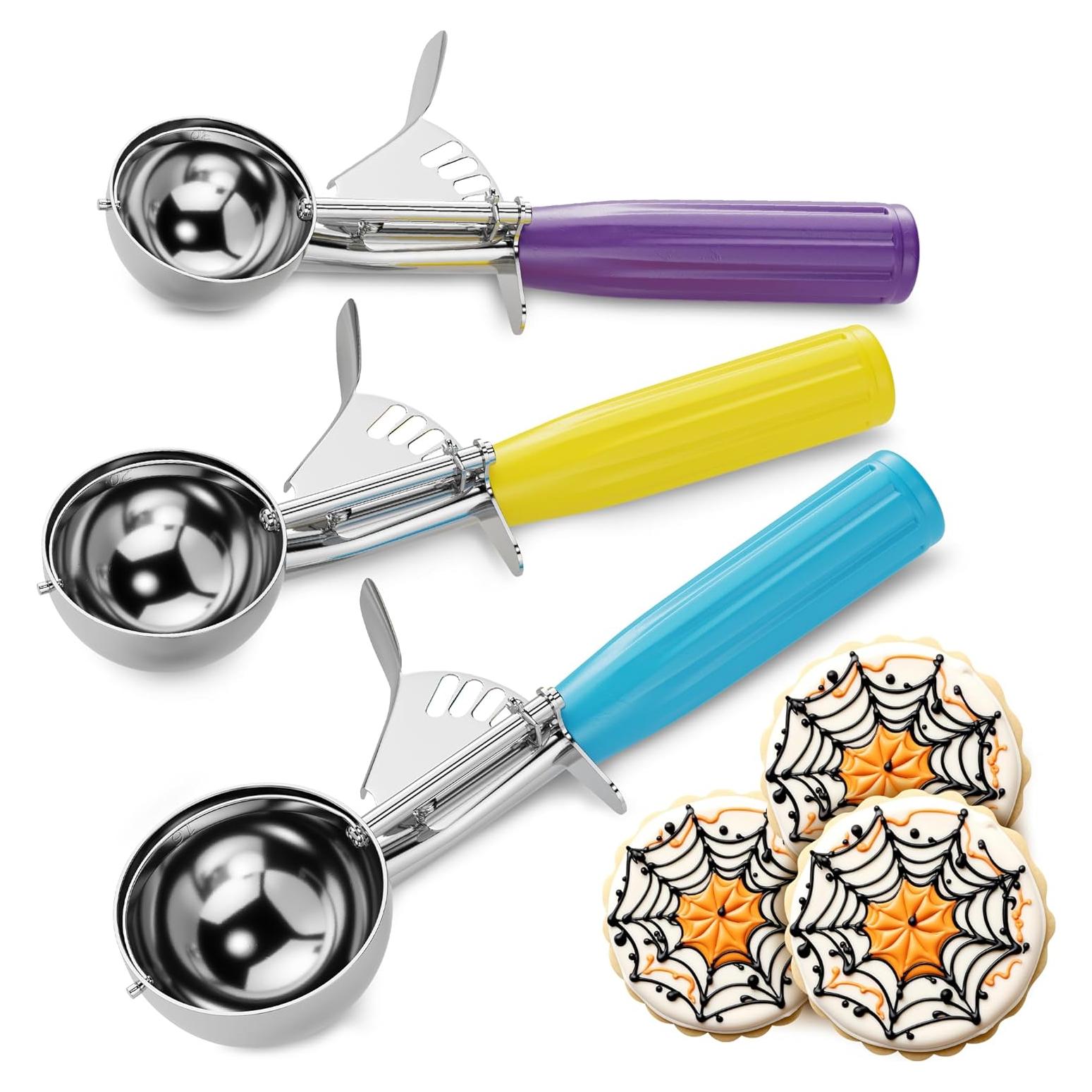 Juego de cucharas para galletas Reluen - 3 tamaños acero inoxidable