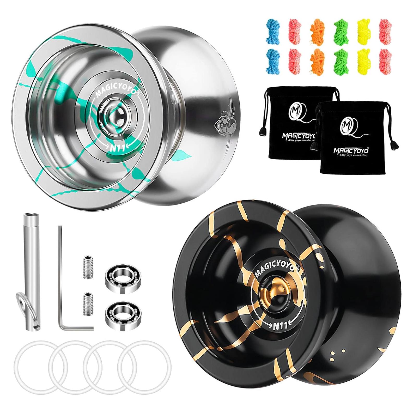 Yoyo Profesional MAGICYOYO N11 - Aluminio Verde y Negro