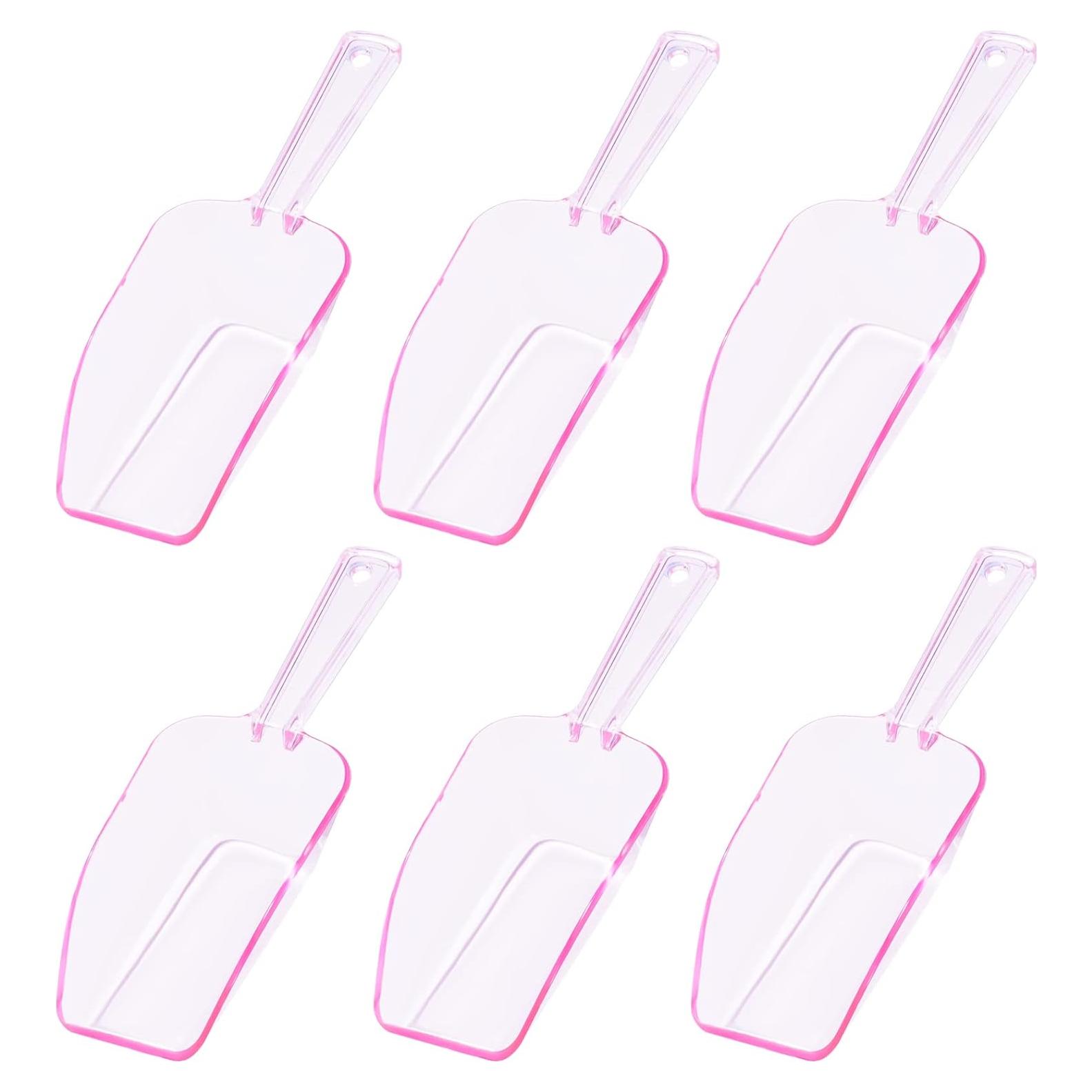 Cucharas de Plástico Rosa Claro Hmxpls - Paquete de 6, 19 cm
