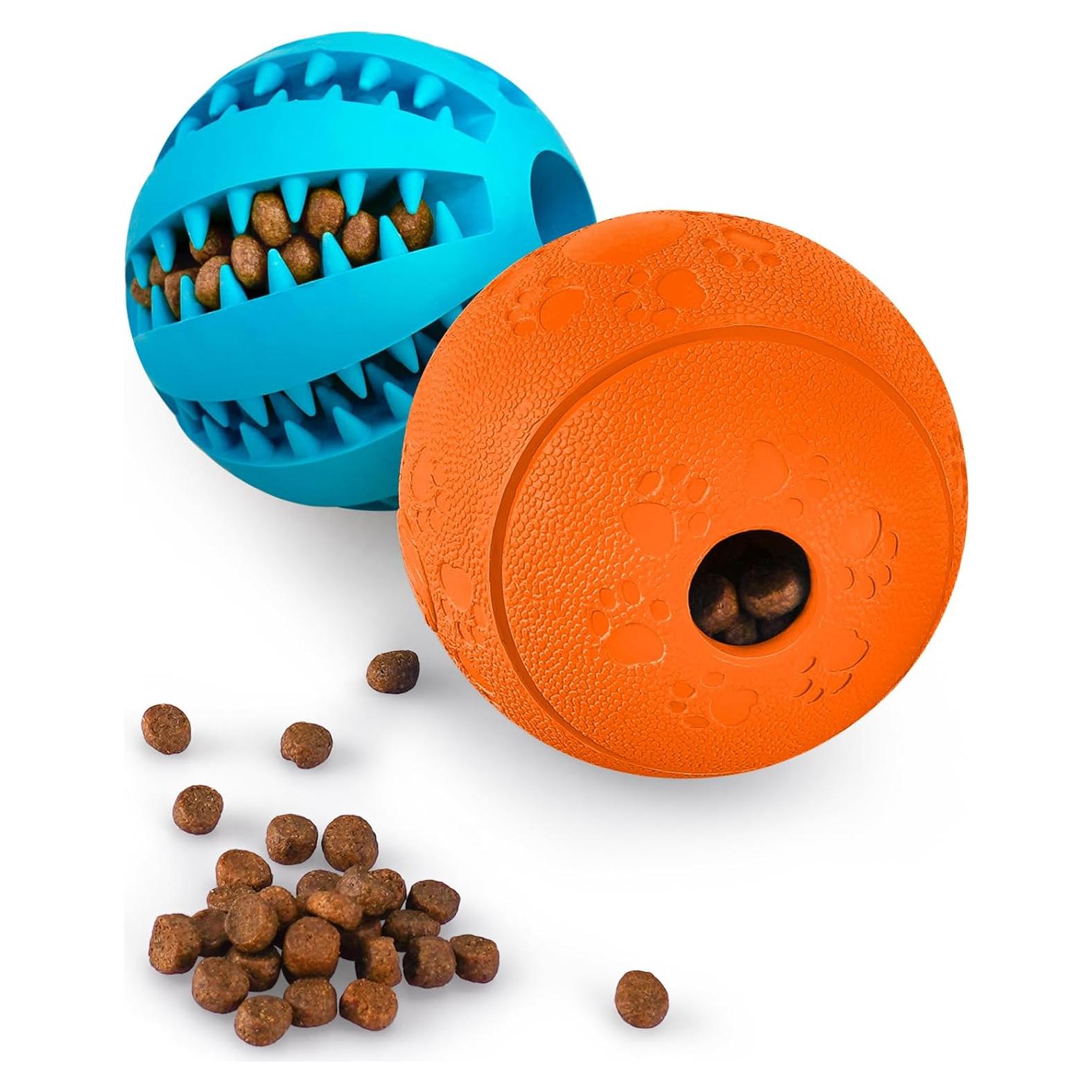 Juguetes Interactivos para Perros HIPPIH - 2 Pelotas Dispensadoras