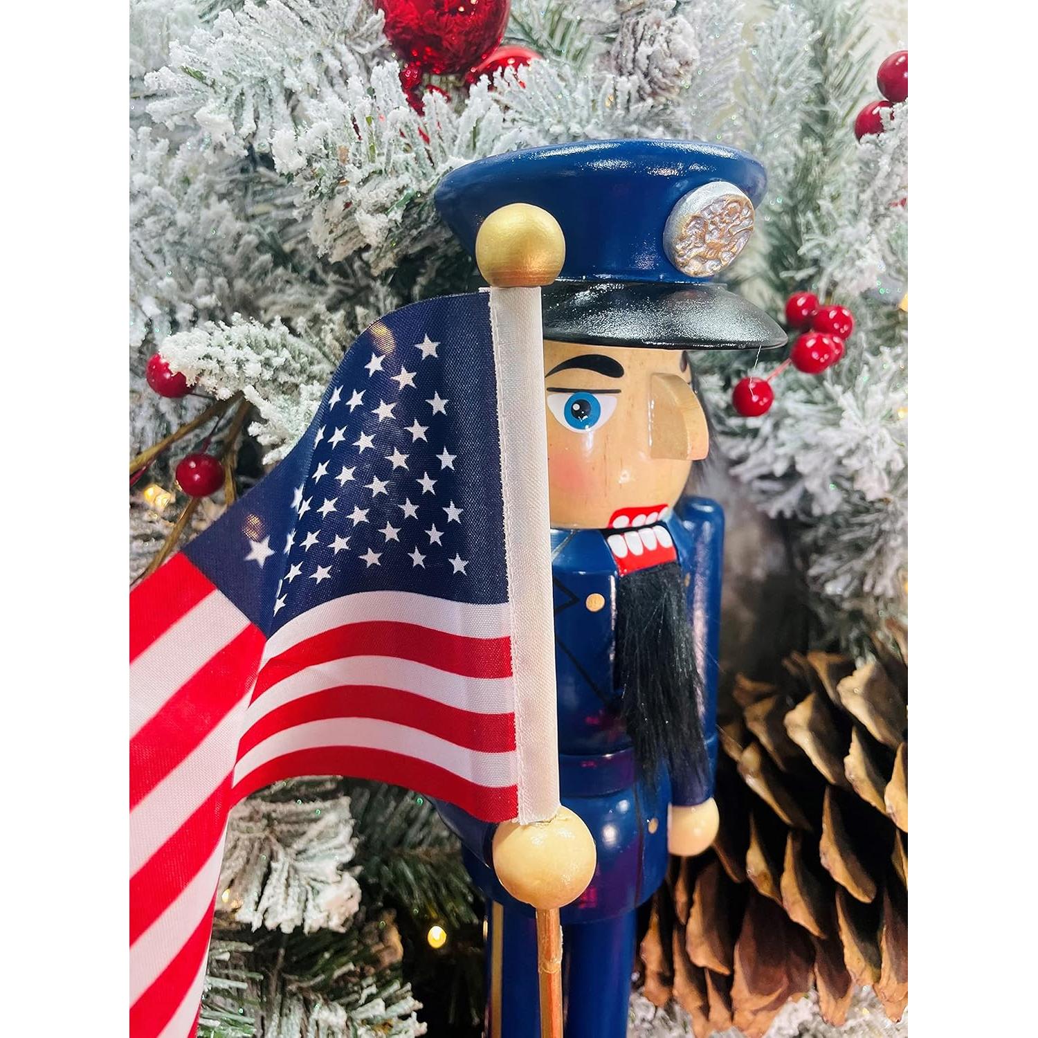 Santa's Workshop 14" Air Force Nutcracker, Blue, 70426