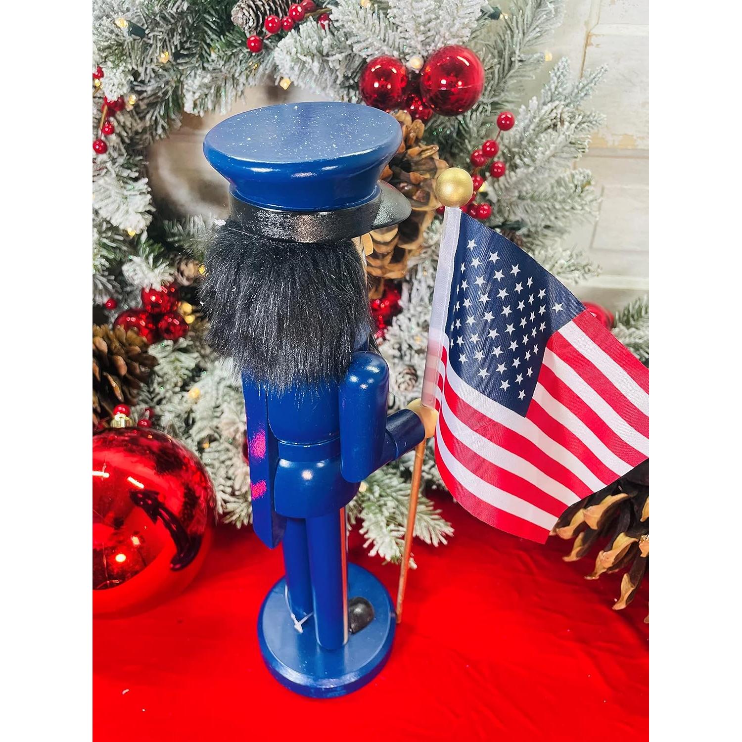 Santa's Workshop 14" Air Force Nutcracker, Blue, 70426