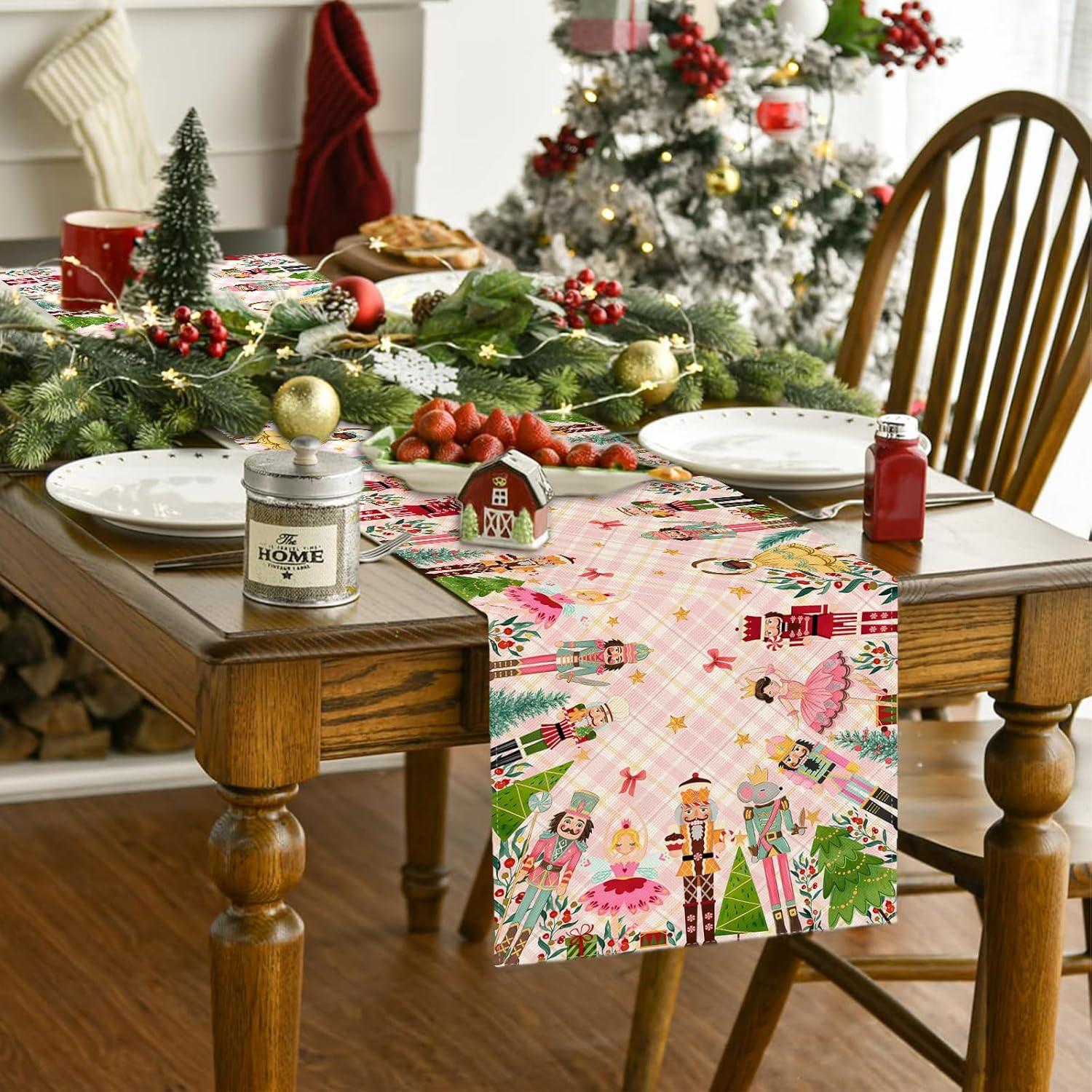 Corredor de Mesa Navideño Yarcooly Muñeco de Nieve 33x180 cm