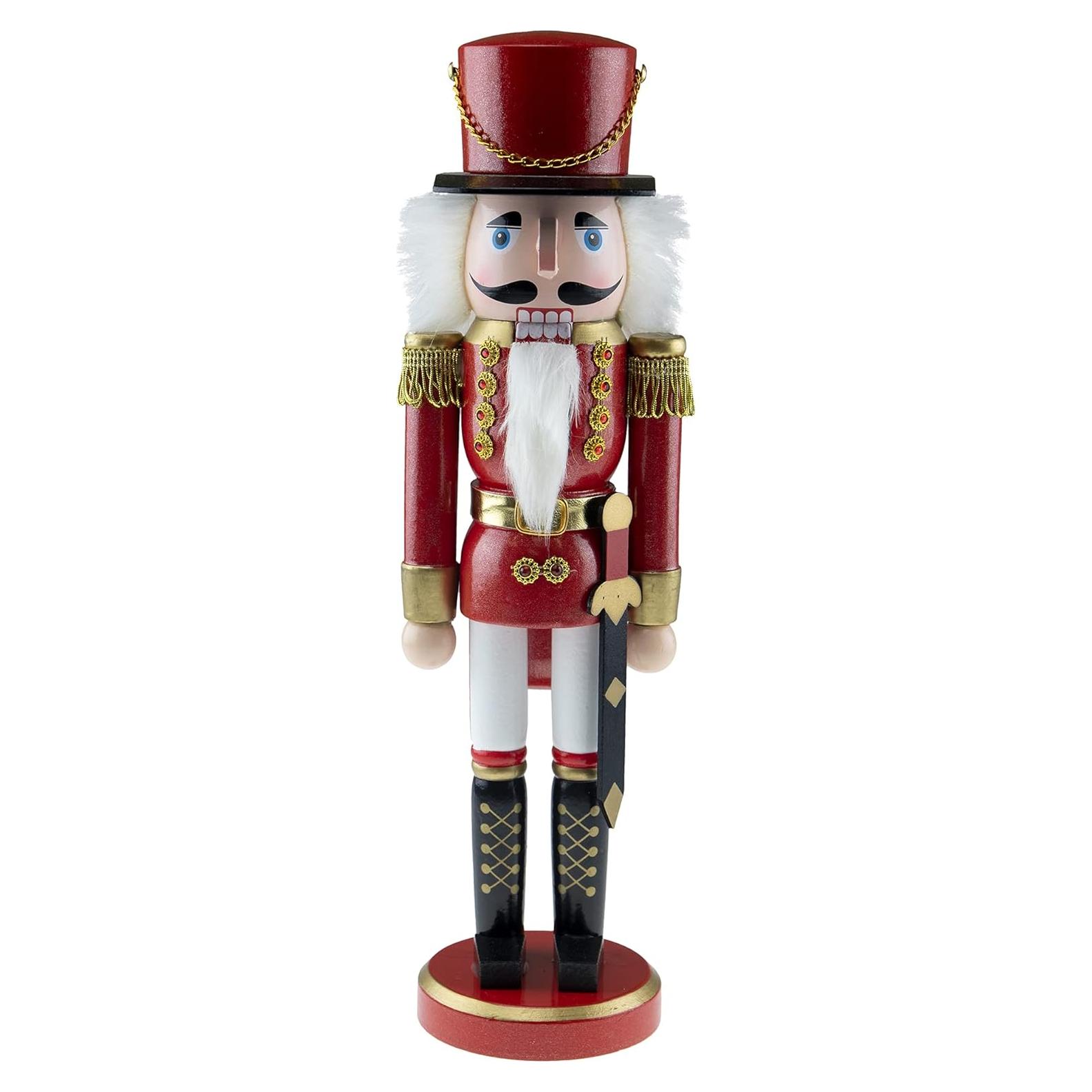 Cascanueces de Madera Tradicional Guerrero Rojo 30.48 cm Clever Creations