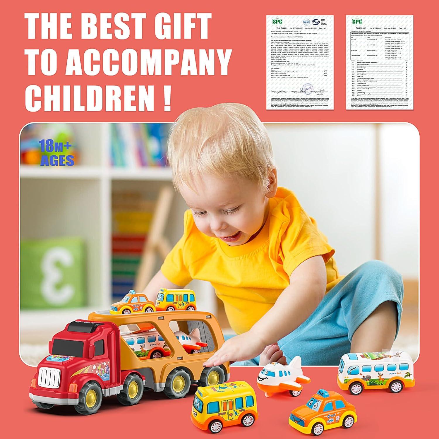 Veslier Juguete de Camión 5 en 1 con Autos para Niños