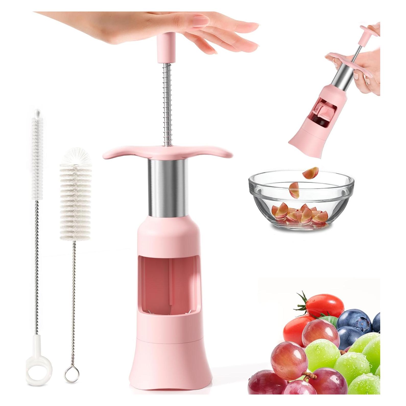 Cortador de Uvas PIUGERU Rosa para Niños - 30mm, 4 Piezas