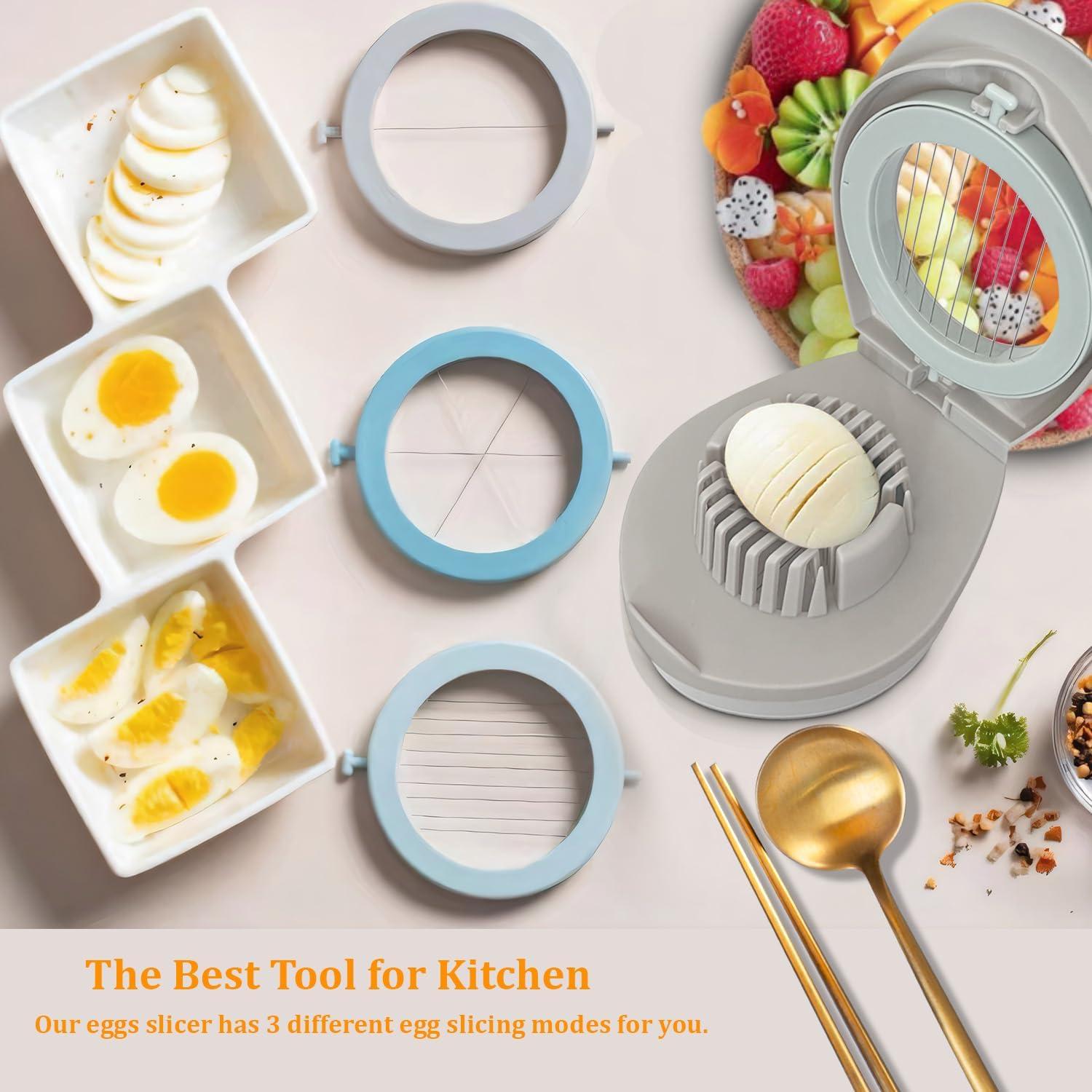 Cortador de Huevos 3 en 1 BEIGEMEI Acero Inoxidable Multifuncional