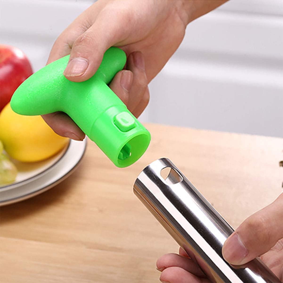 Descorazonador de piña UpTuoLi negro, acero inoxidable, 24 cm