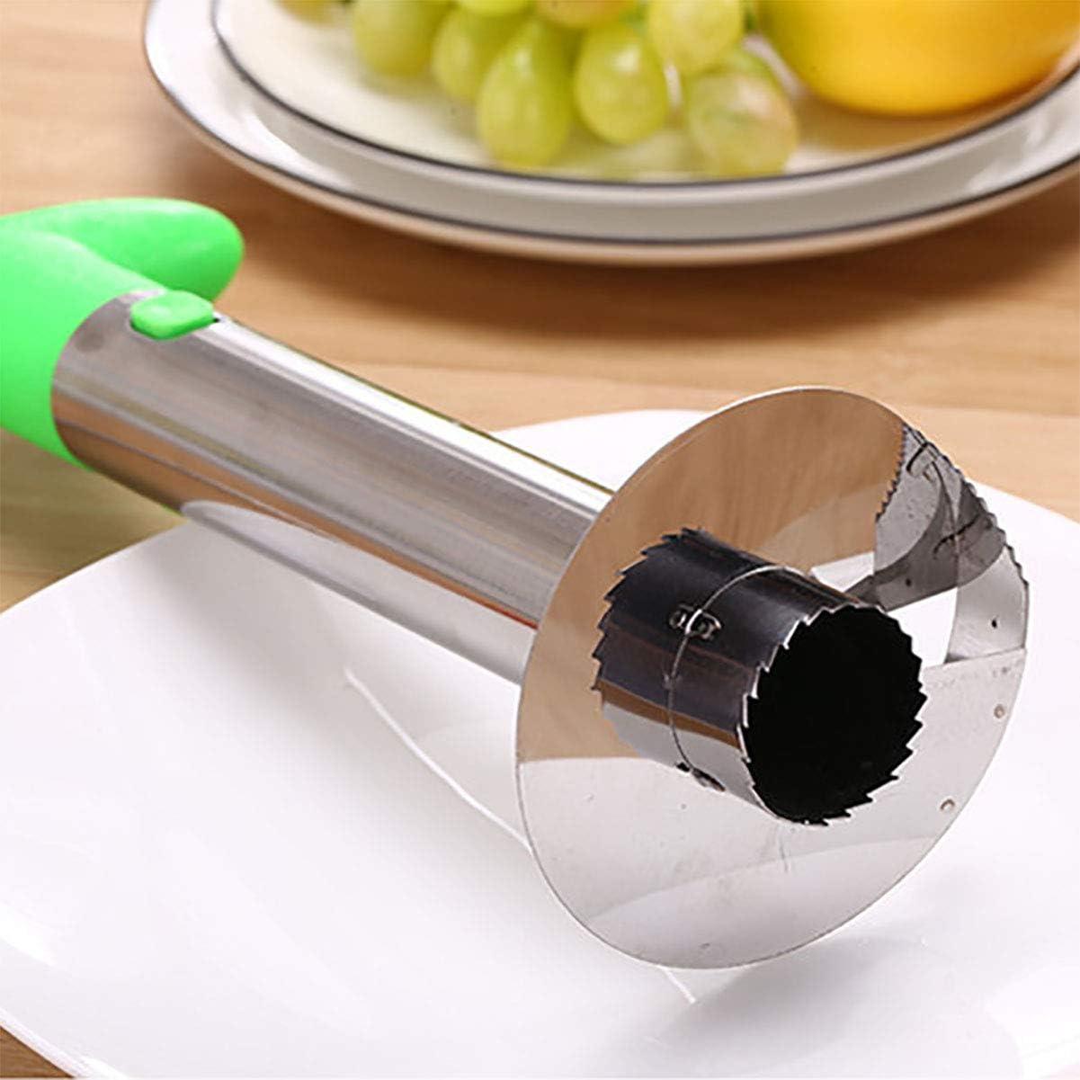 Descorazonador de piña UpTuoLi negro, acero inoxidable, 24 cm