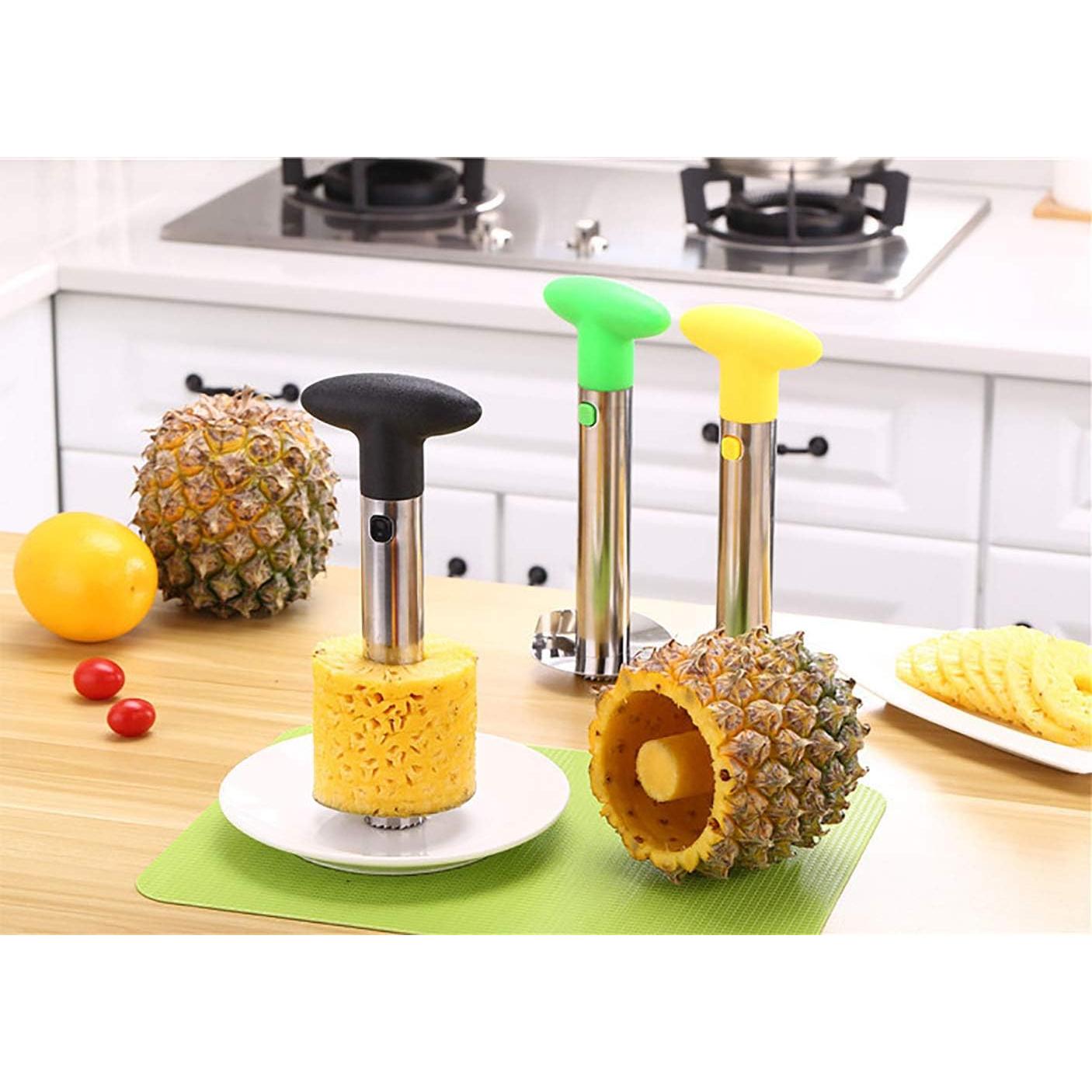 Descorazonador de piña UpTuoLi negro, acero inoxidable, 24 cm