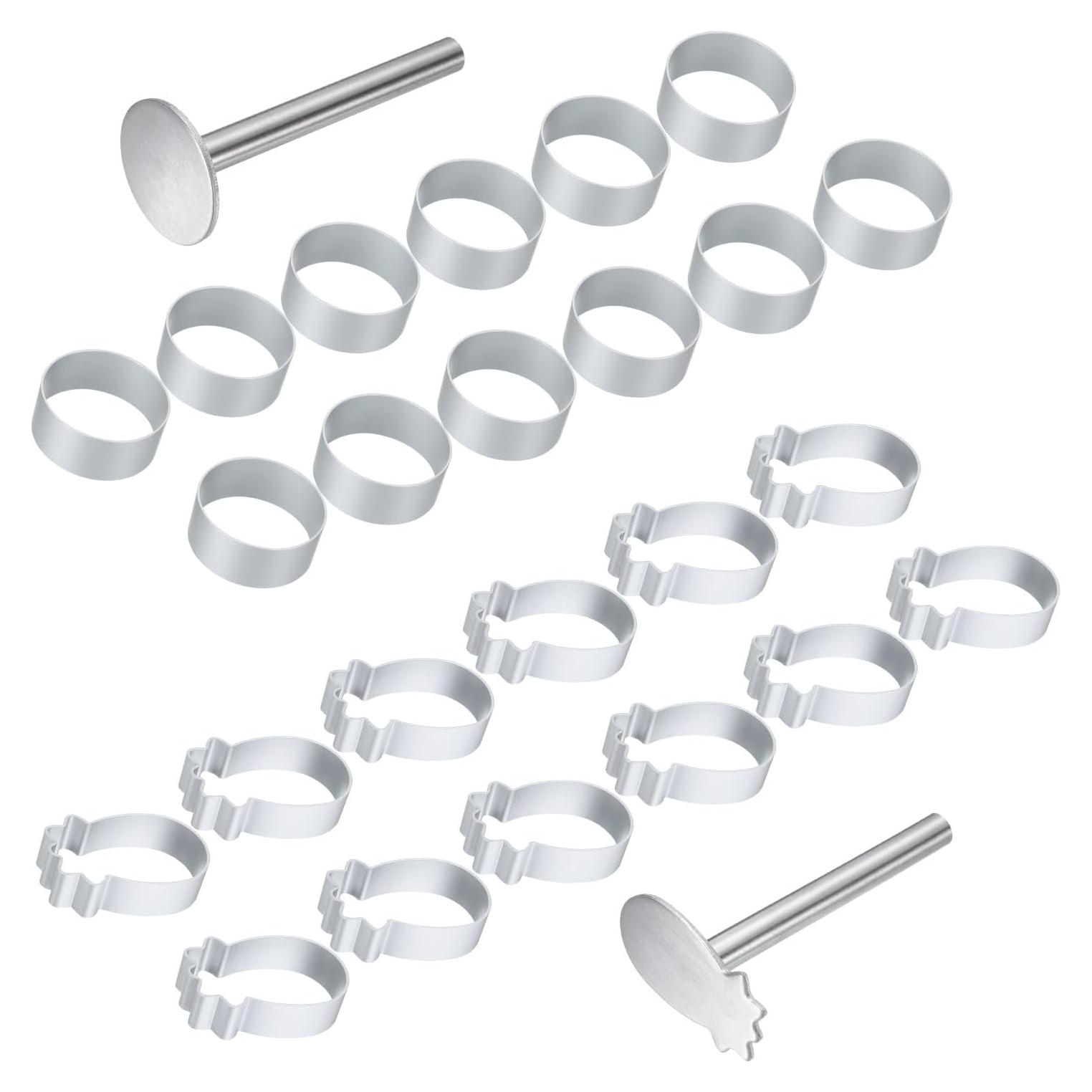 Juego de Cortadores de Galletas uxcell 26 Piezas Aluminio Anti-Adherente