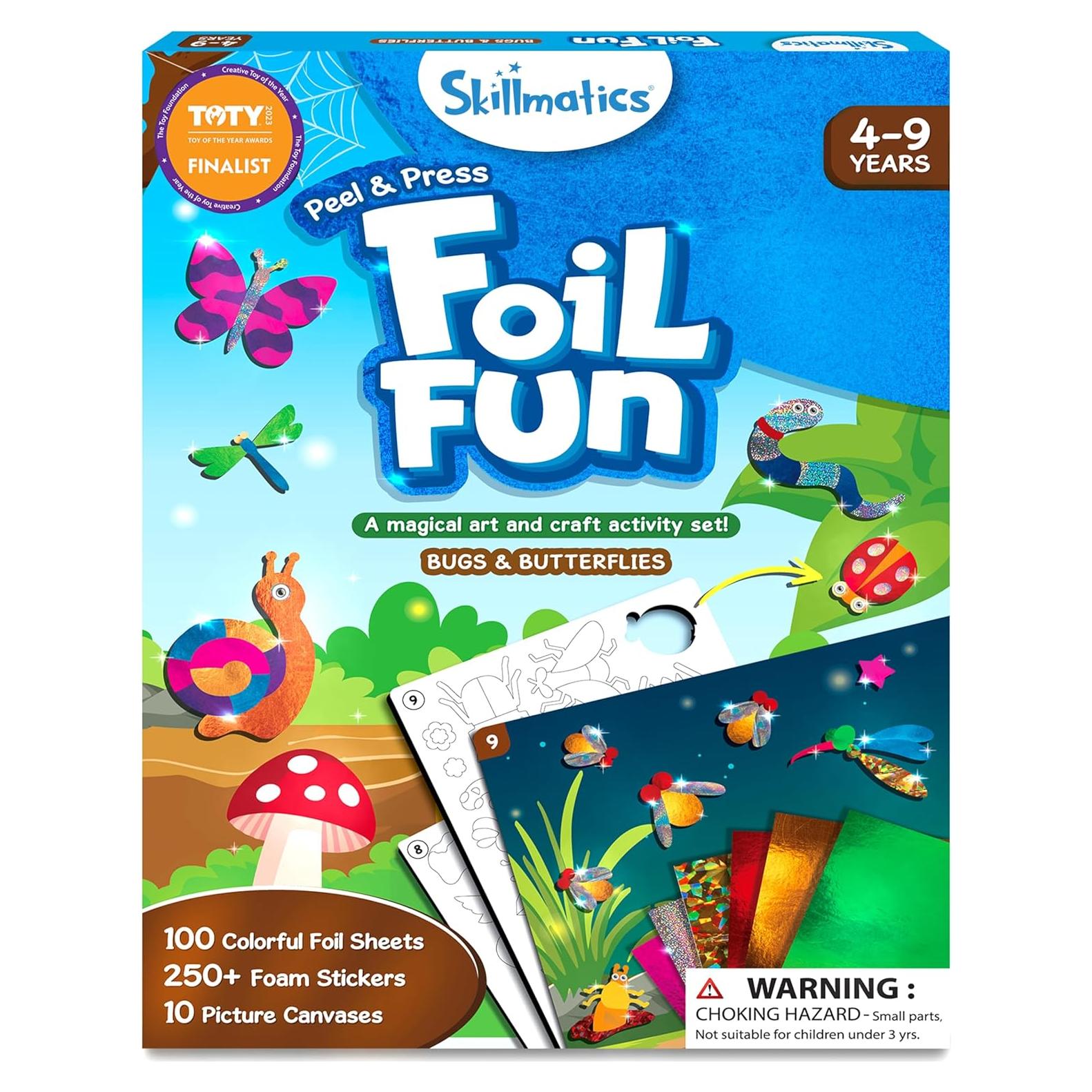 Skillmatics Foil Fun - Insectos y Mariposas, Kit Creativo
