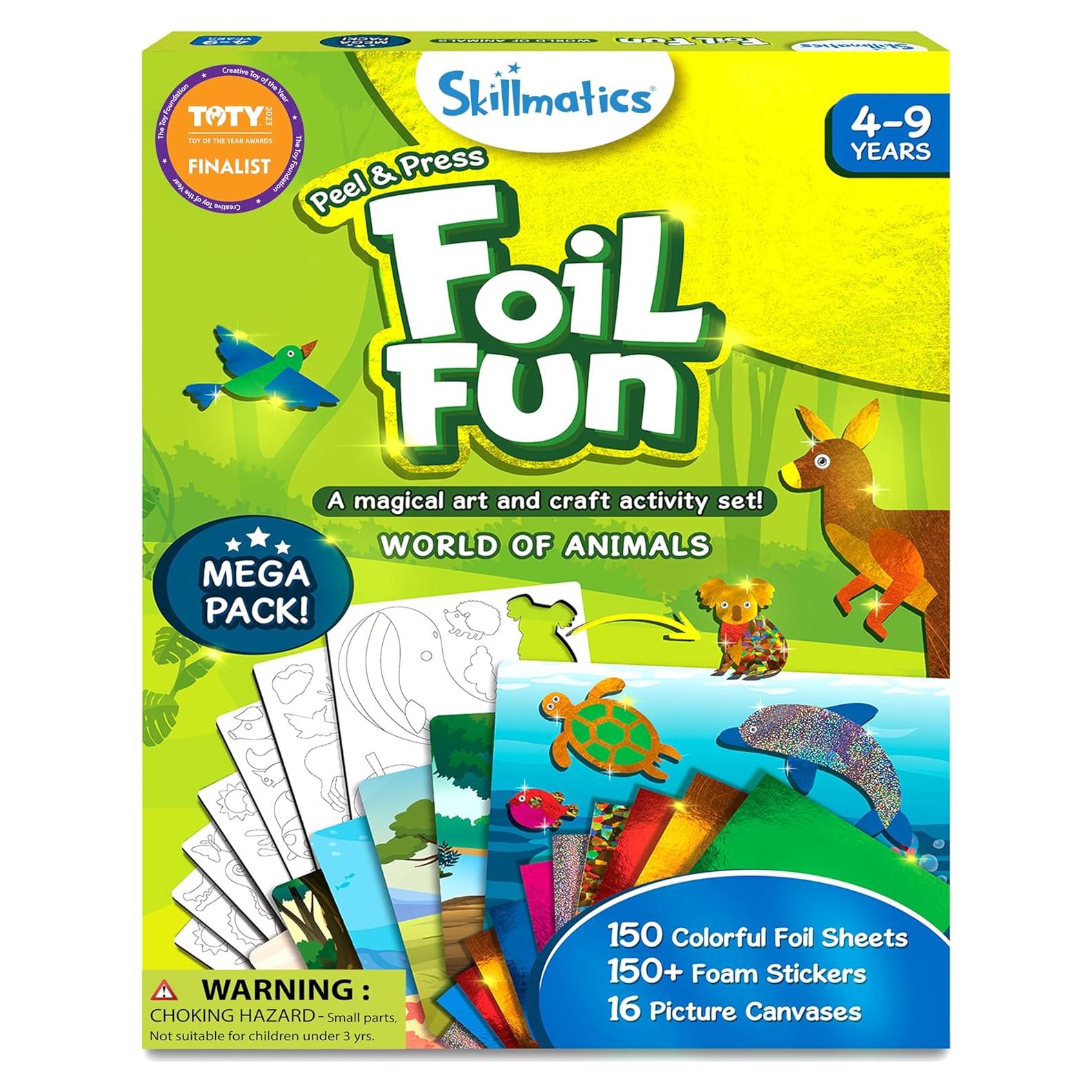 Skillmatics Foil Fun - Mega Pack Animales Creativo 0.74kg
