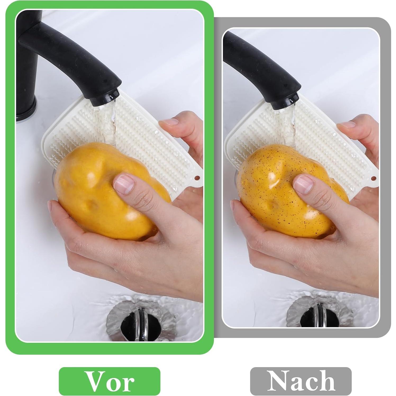 2 Piezas Cepillo Limpiador de Verduras Mabor - Cerdas Suaves