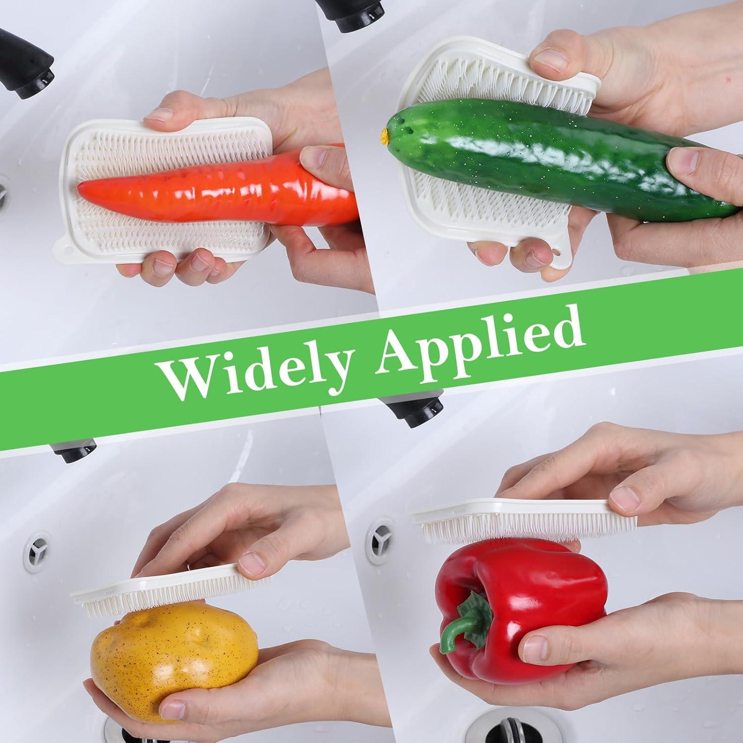 2 Piezas Cepillo Limpiador de Verduras Mabor - Cerdas Suaves