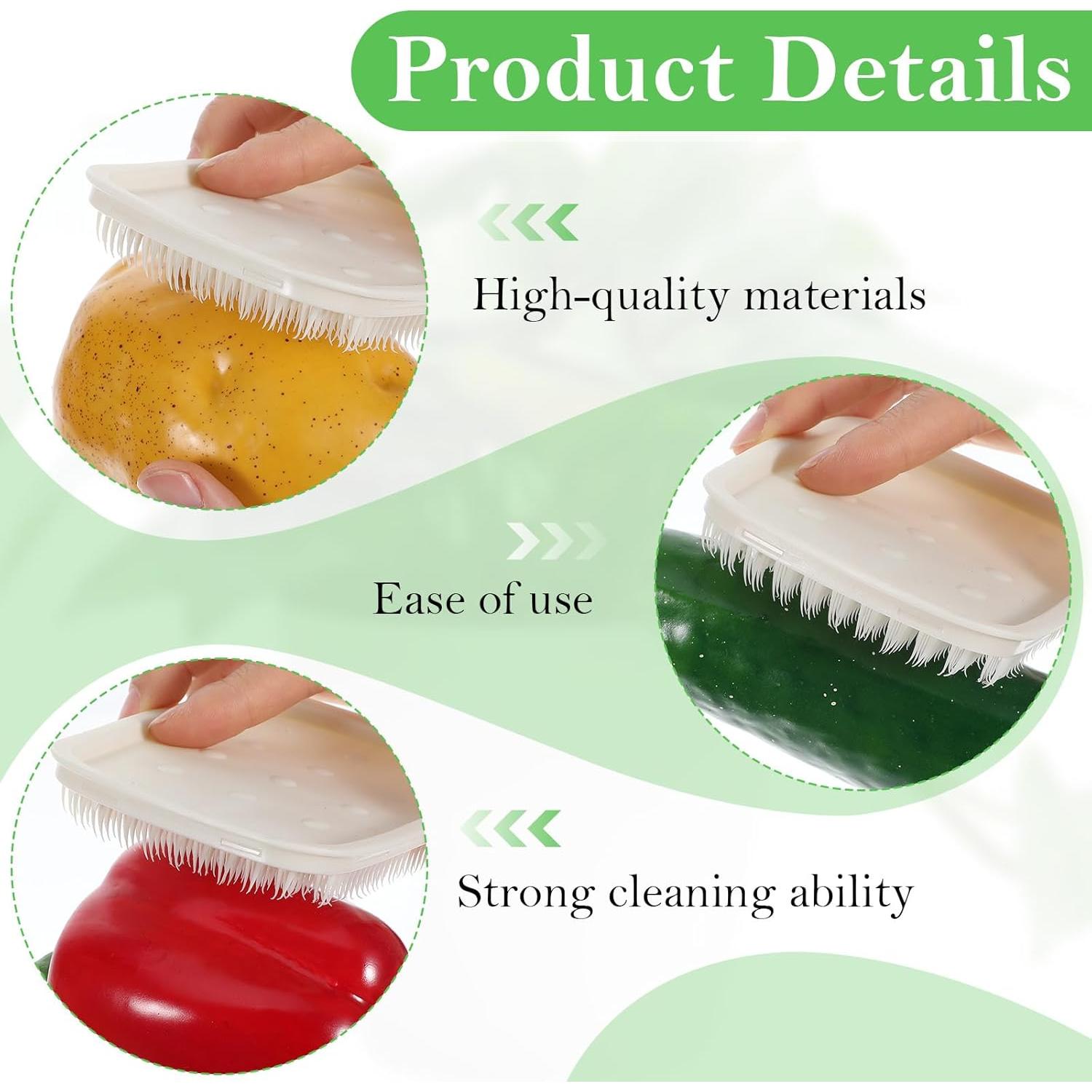 2 Piezas Cepillo Limpiador de Verduras Mabor - Cerdas Suaves