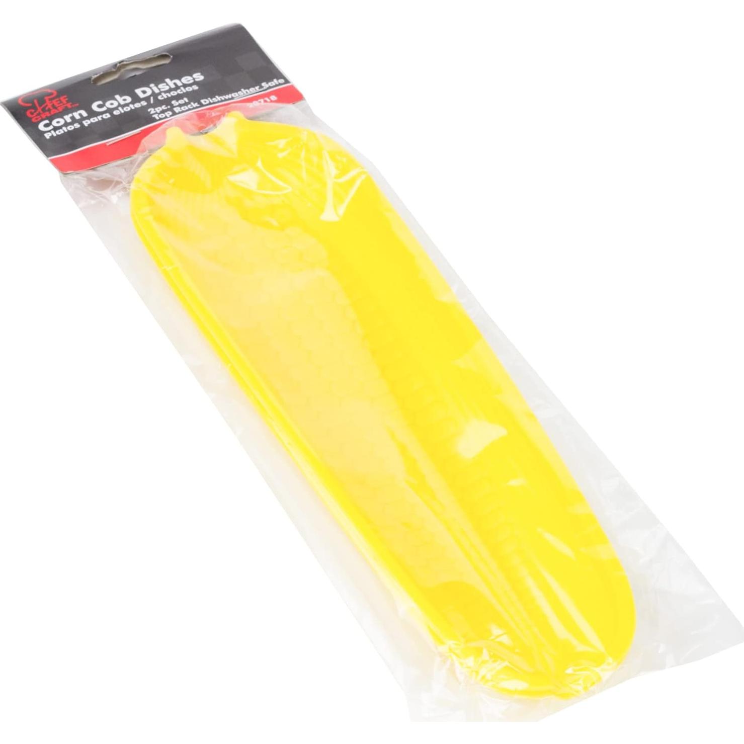 Platos de Maíz de Plástico Chef Craft 24.1 cm Amarillo 2 Piezas