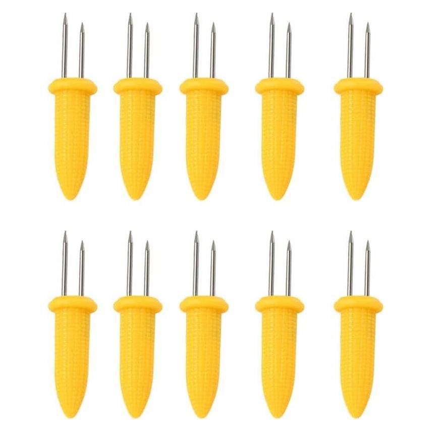 10 Sujetadores de Maíz Acero Inoxidable JJLFresheners