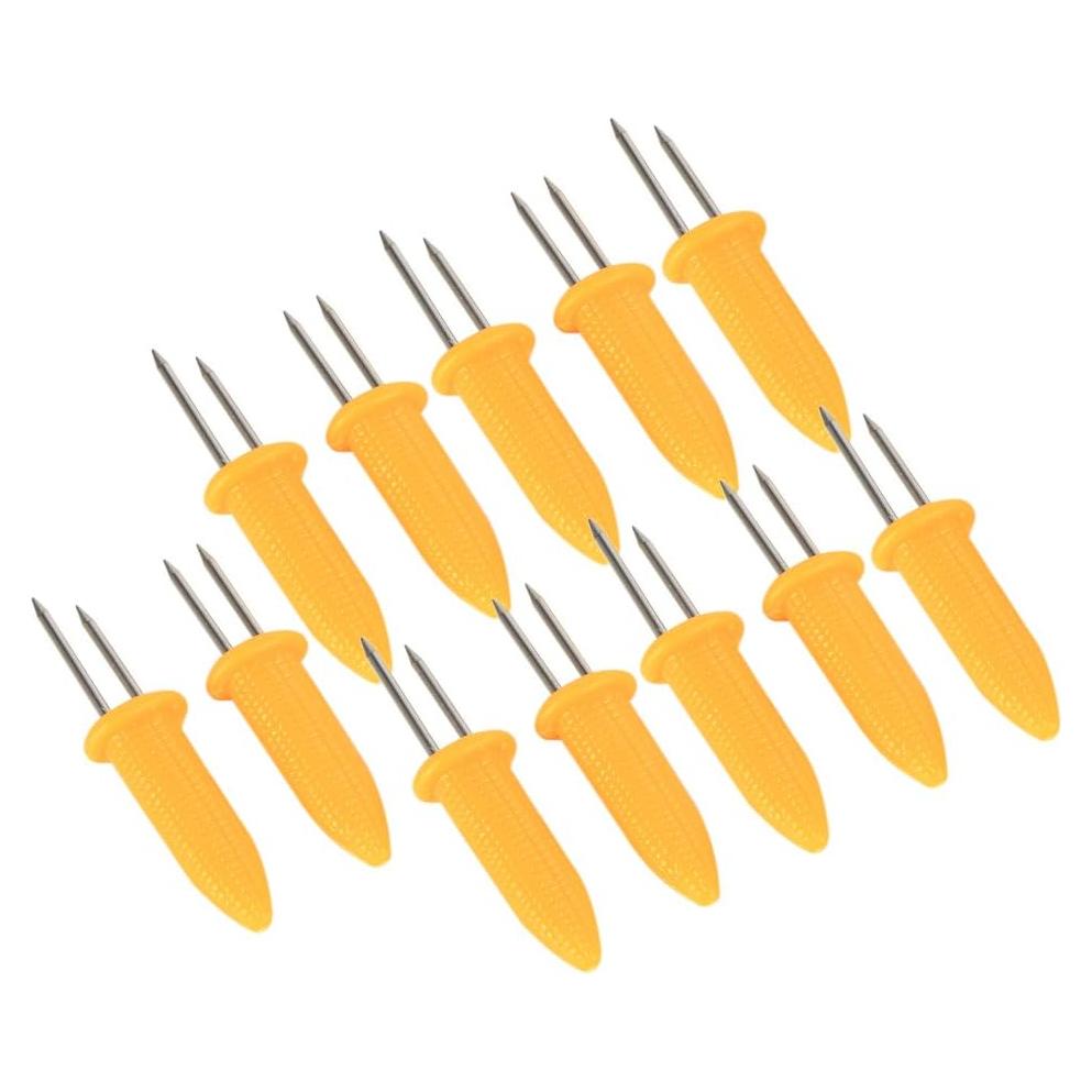 Soportes de maíz Maxmartt de acero inoxidable - 12 piezas