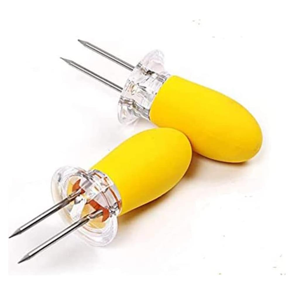 Soportes de maíz Genérico 10 piezas acero inoxidable amarillo