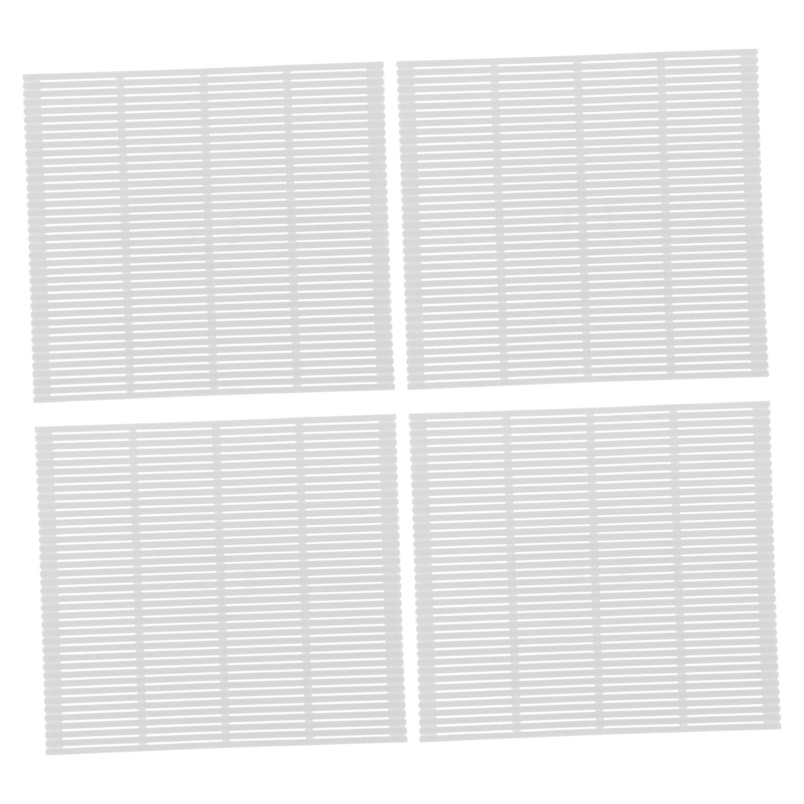 Juego de 4 Mats de Sushi Ciieeo de Plástico Blanco 22.5x20.5cm