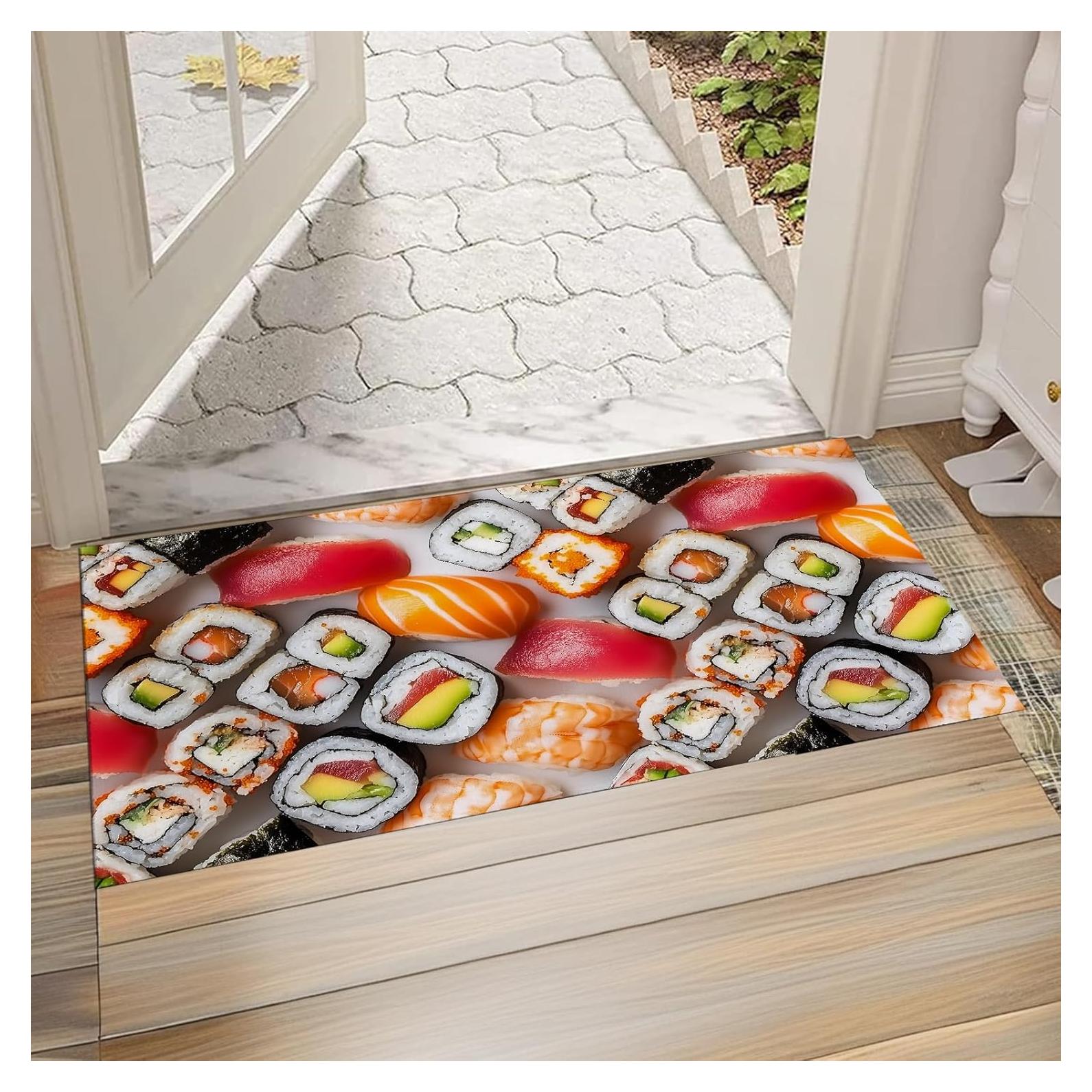 Alfombra de Entrada Antideslizante Zeleda Sushi 74.9x43.2cm